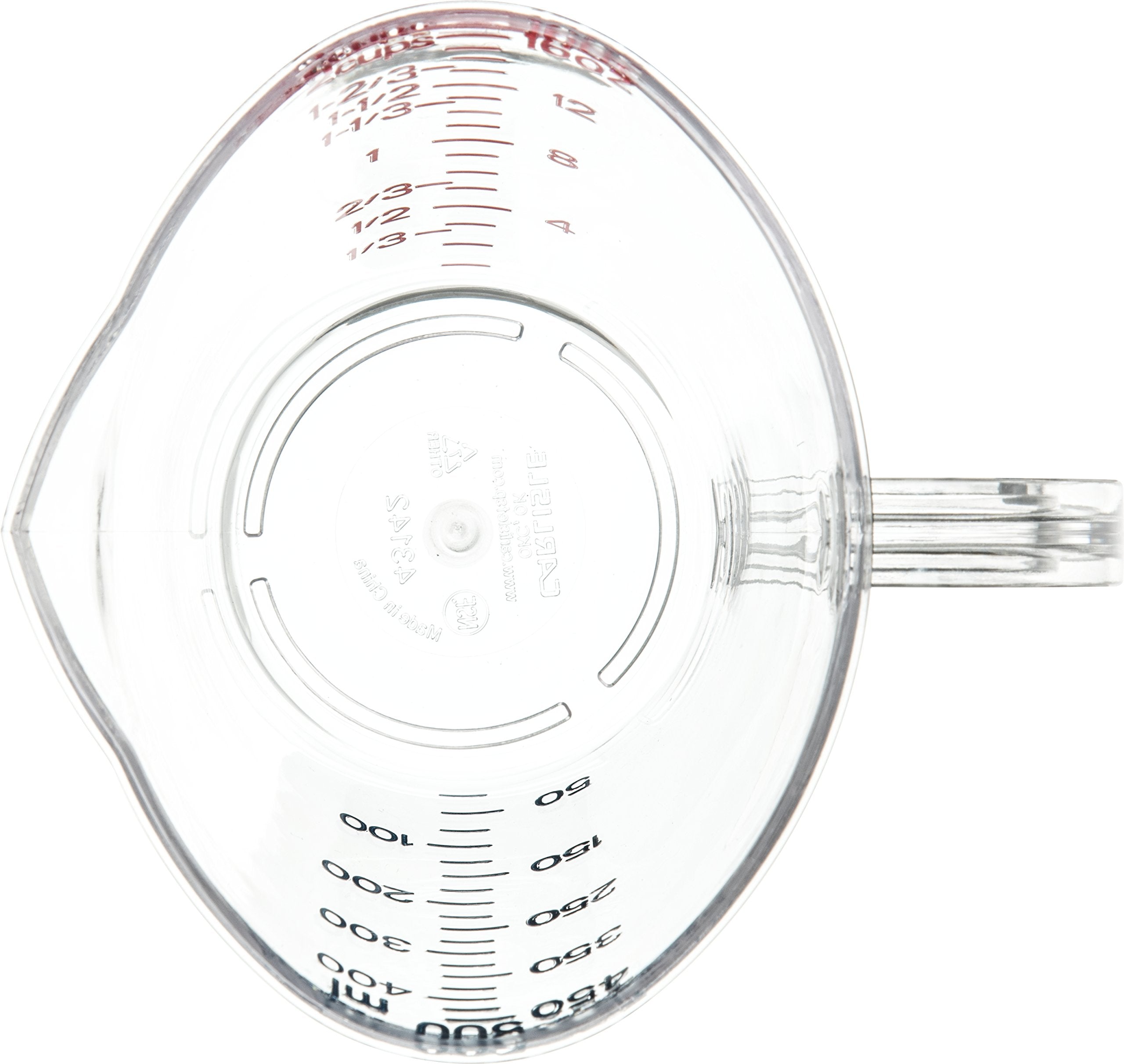 Carlisle FoodService Products 4314207 Commercial Plastic Measuring Cup  1 Pint  Clear (Pack of 6)