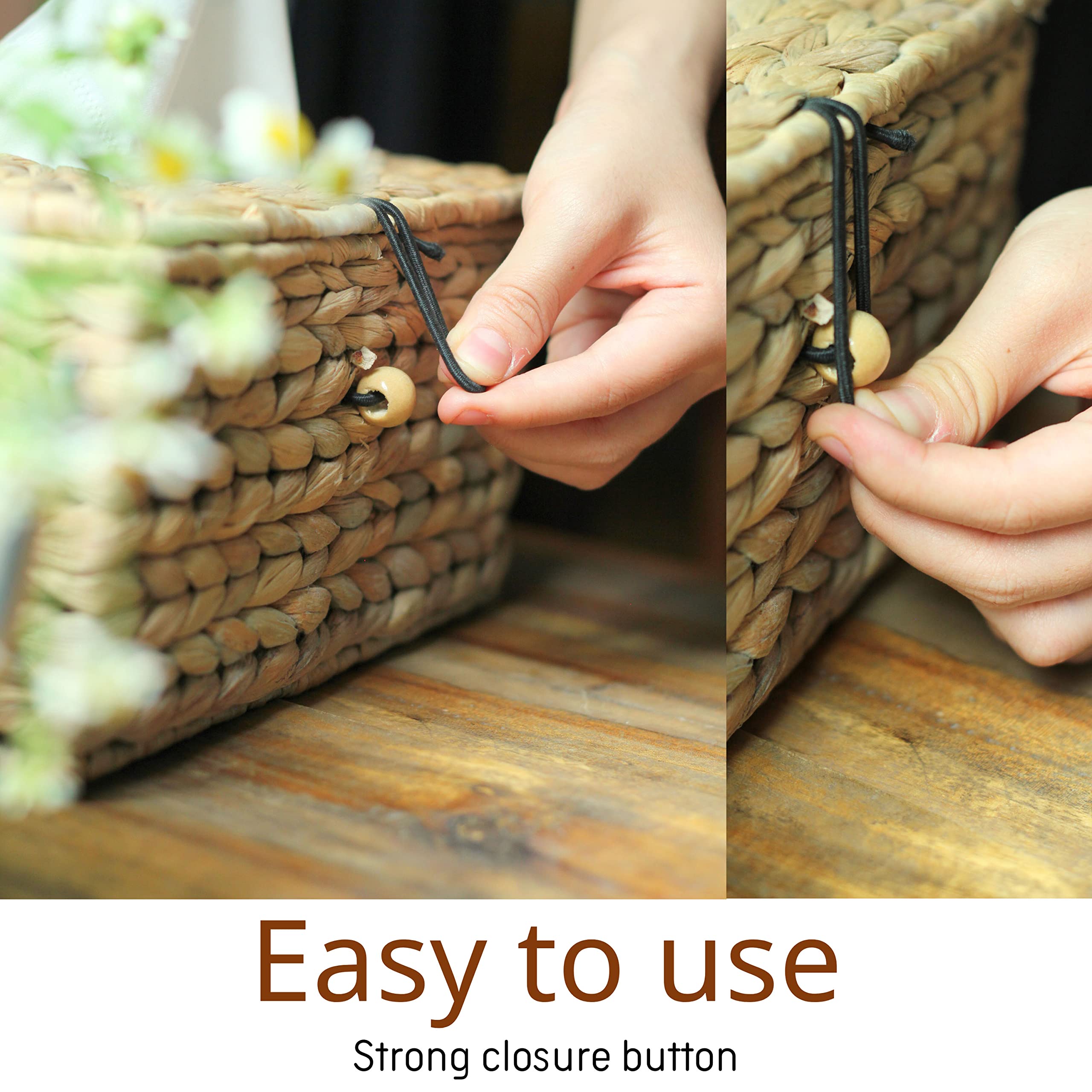 Kolwoven Tissue Box Holder, Tissue Box Cover Rectangular, Rattan Wicker Rectangle Tissues Box Cover, Boho Decorative Woven Facia