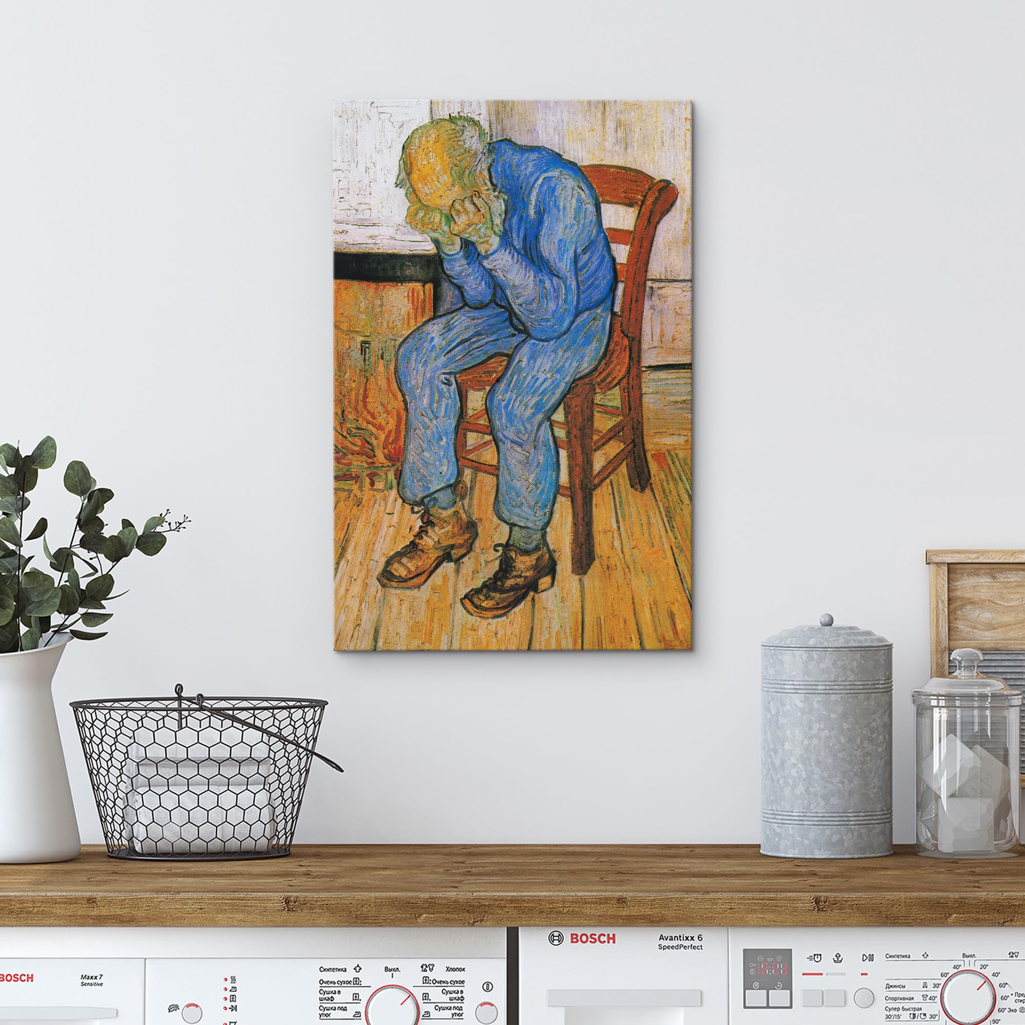Wall26 Canvas Print Wall Art Sorrowing Old Man By Master Artist Vincent Van Gogh Nature Wilderness Illustrations Fine Art Relax/