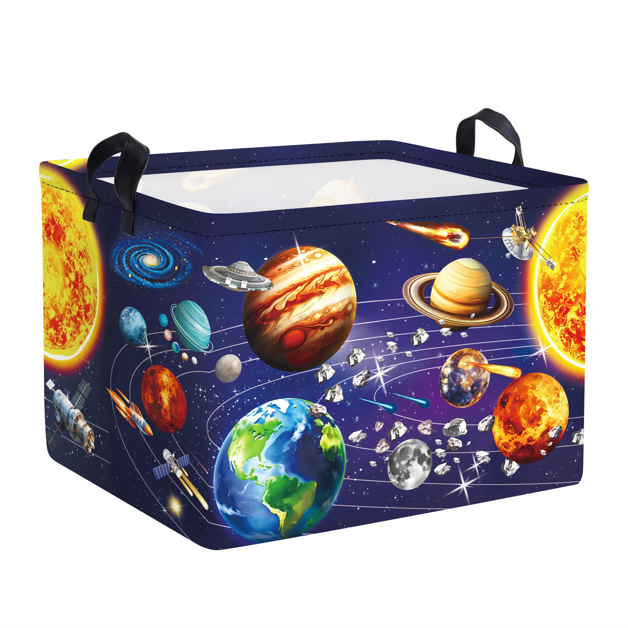 Clastyle Space Baby Laundry Hamper Kid Storage Basket Boys Gift Toy Box Collapsible Clothes Organizer Nursery Bin for Bedroom,Un