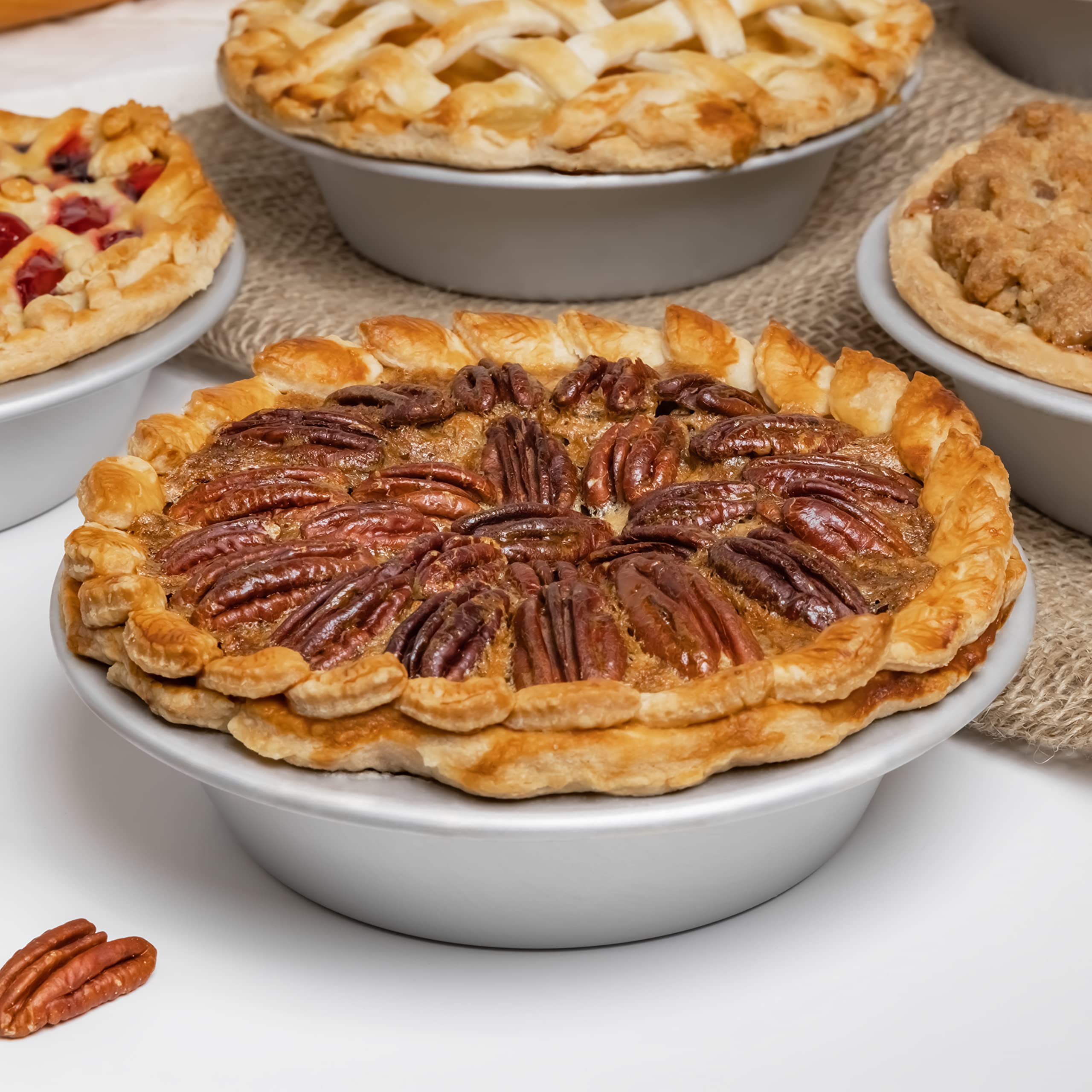 Fat Daddio'S Pie-9Set Anodized Aluminum Pie Pan, 9 X 1.5 Inch, Set Of 2