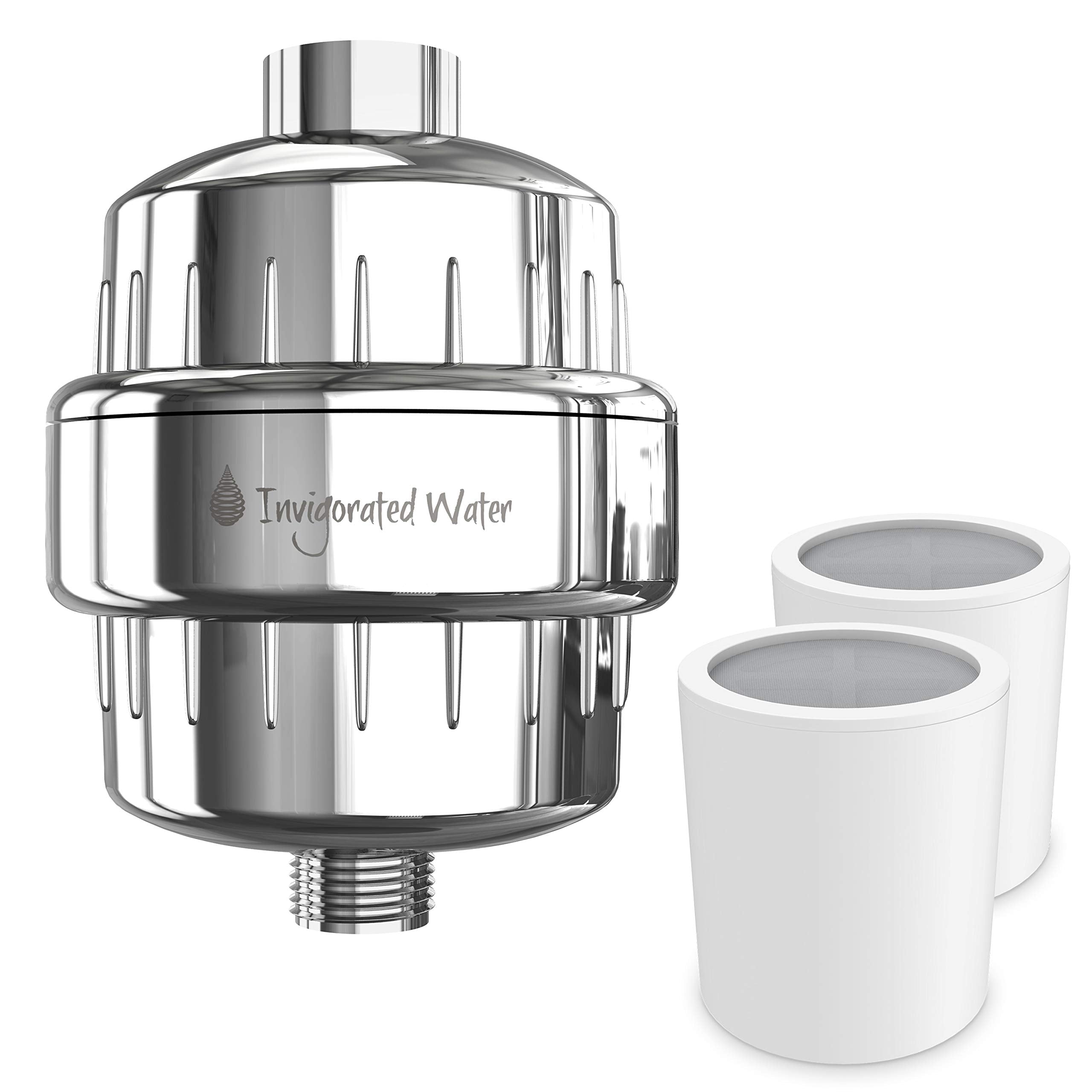 Invigorated Water Shower Filter Ph Energize - 15-Stage Shower Head Filter For Hard Water - Filtered Shower Head Increases Ph, Re