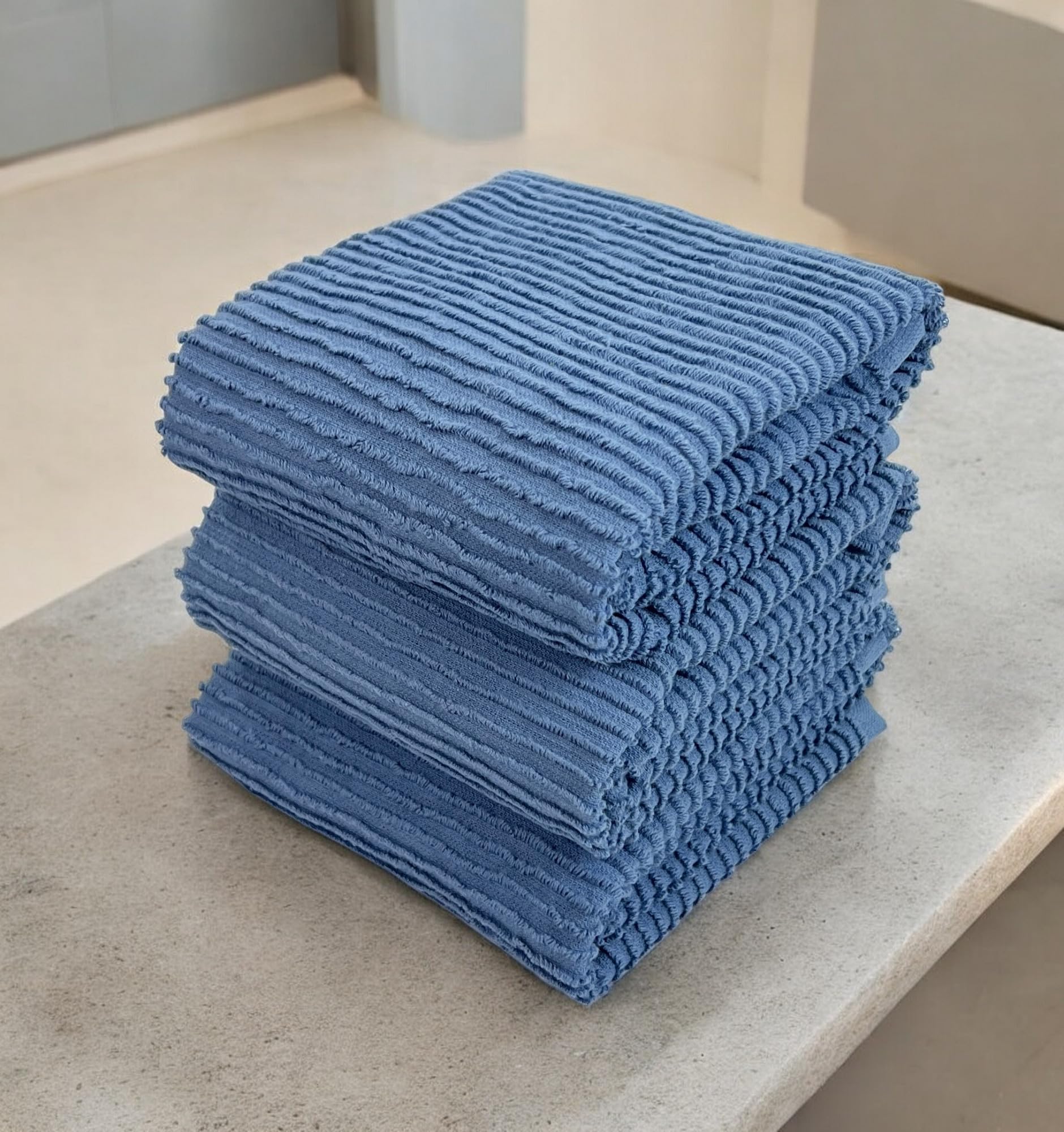 Premium Kitchen Hand Dish Towels: Set Of 3, Oversized 100% Cotton 28'' X 18'', Absorbent Dish Towels - Tea Towels, Terry Kitchen