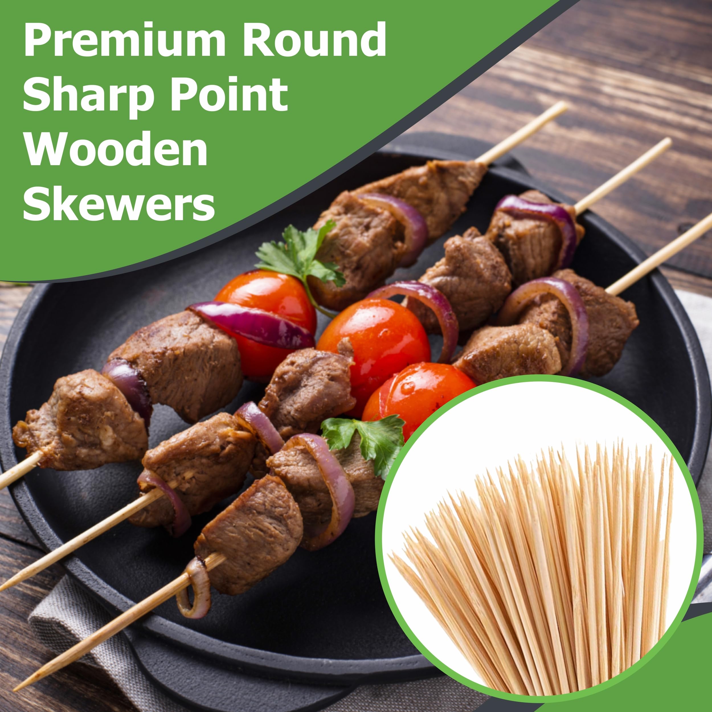 Perfect Stix Wooden Kabob Stick Skewers 12'' X 11/64'' ( Pack Of 100)