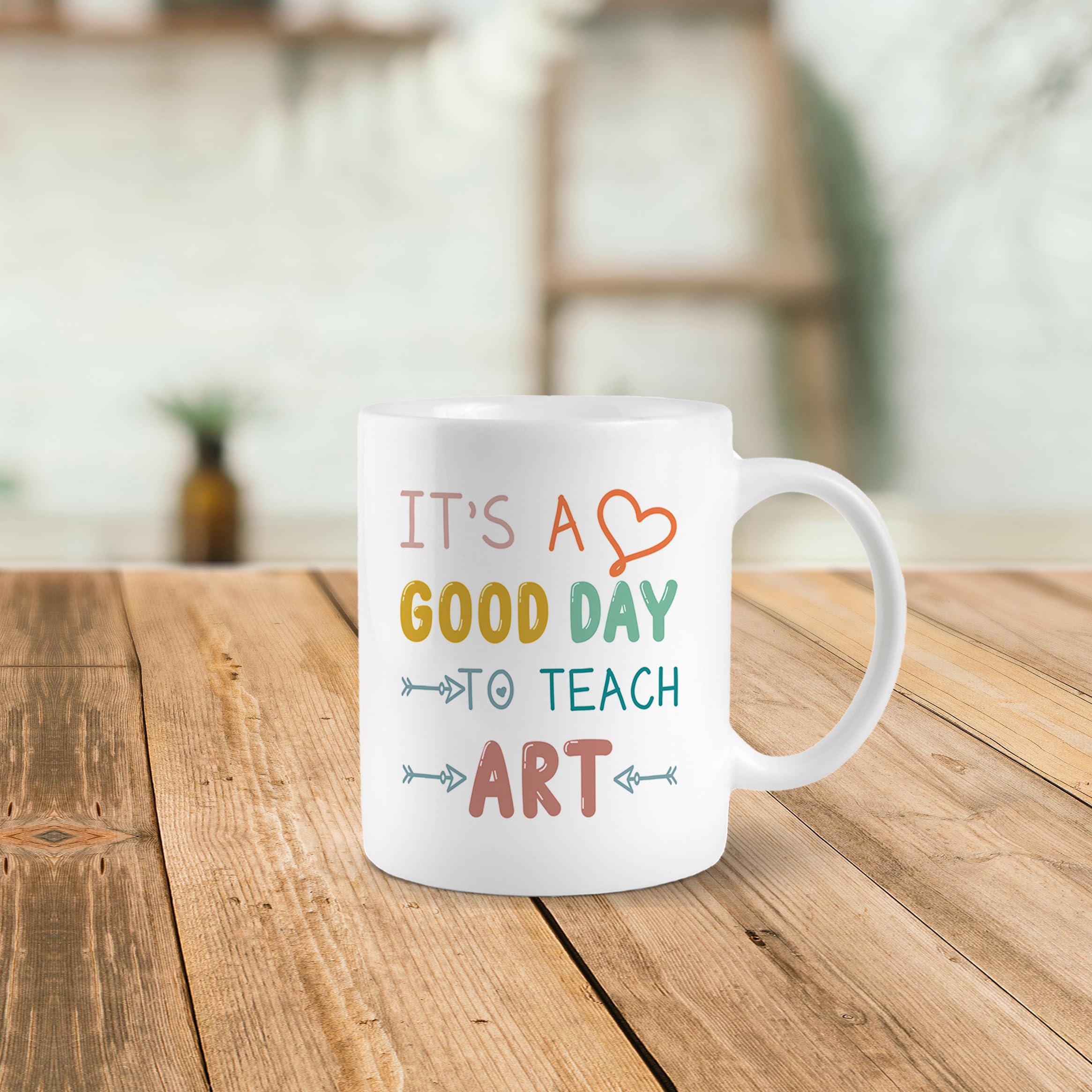 PUHEI Art Teacher Appreciation Gifts 11 Ounces Ceramic Mug Cup,It's a Good Day to Teach Art Coffee Tea Mug Cup,Back to School Gi