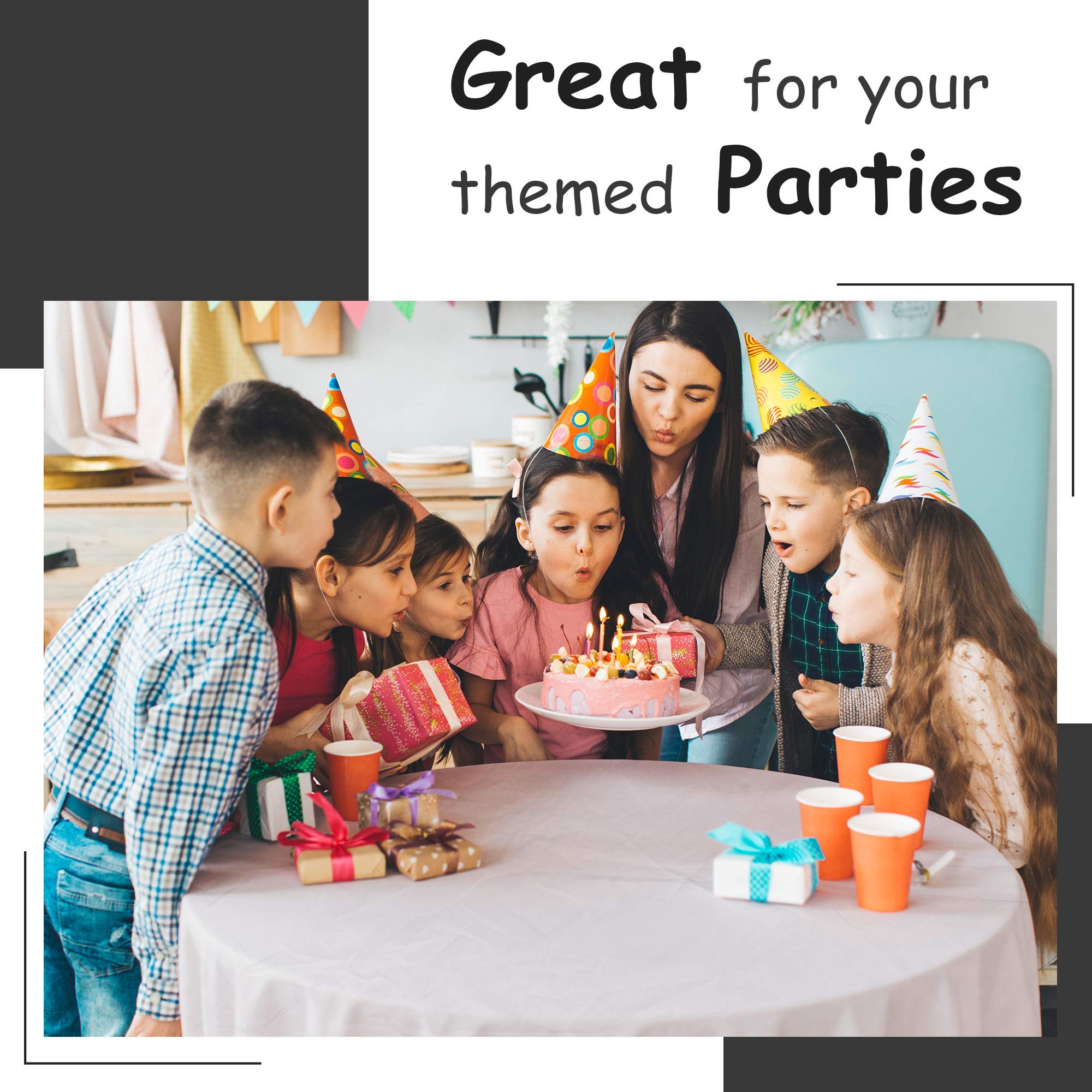 14 Pack Premium Round White Plastic Tablecloth - 84 X 84 In. Disposable Round Plastic Table Cloth - Decorative Round Table Cover