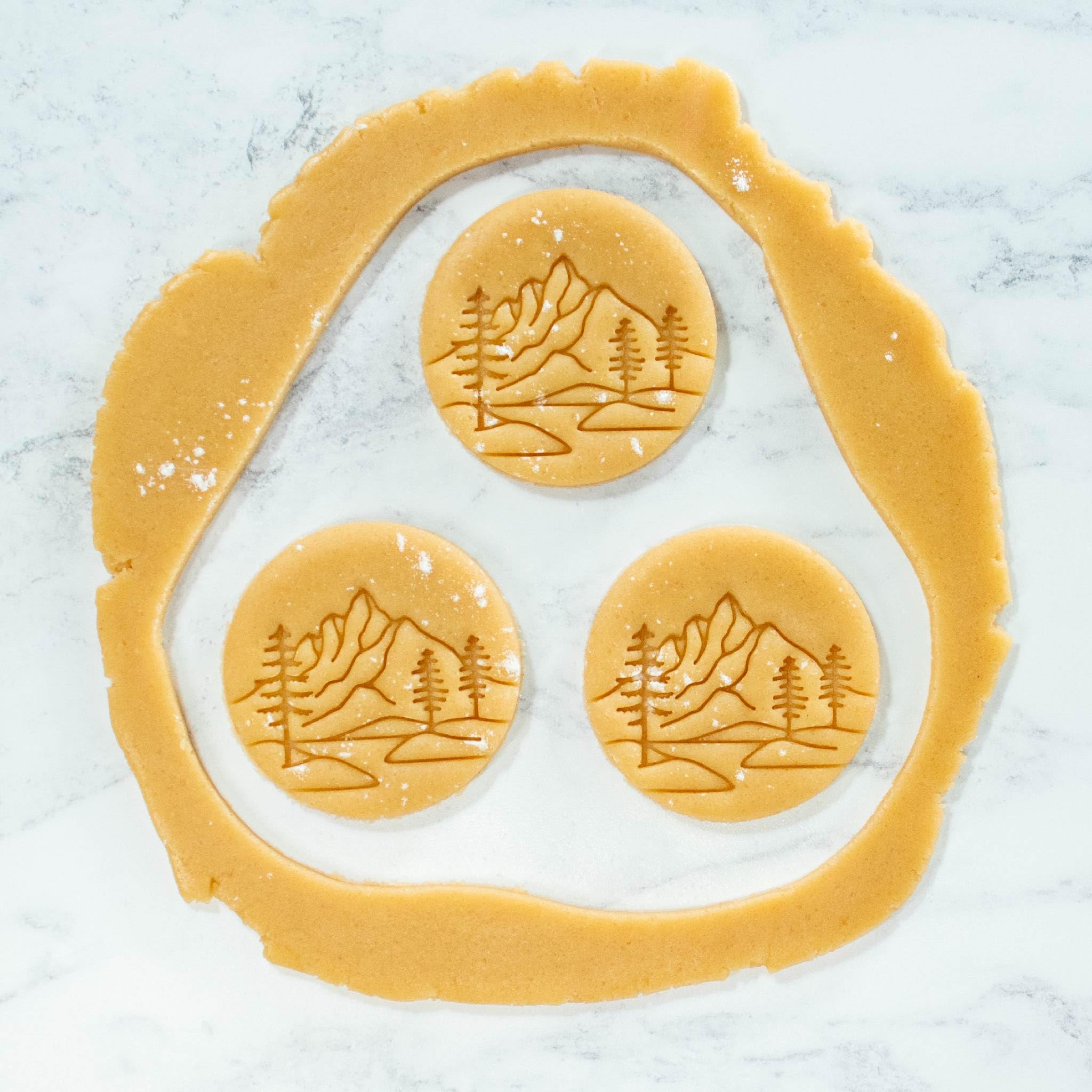 Mountain With Pine Tree Forest Cookie Cutter, 1 Piece - Bakerlogy