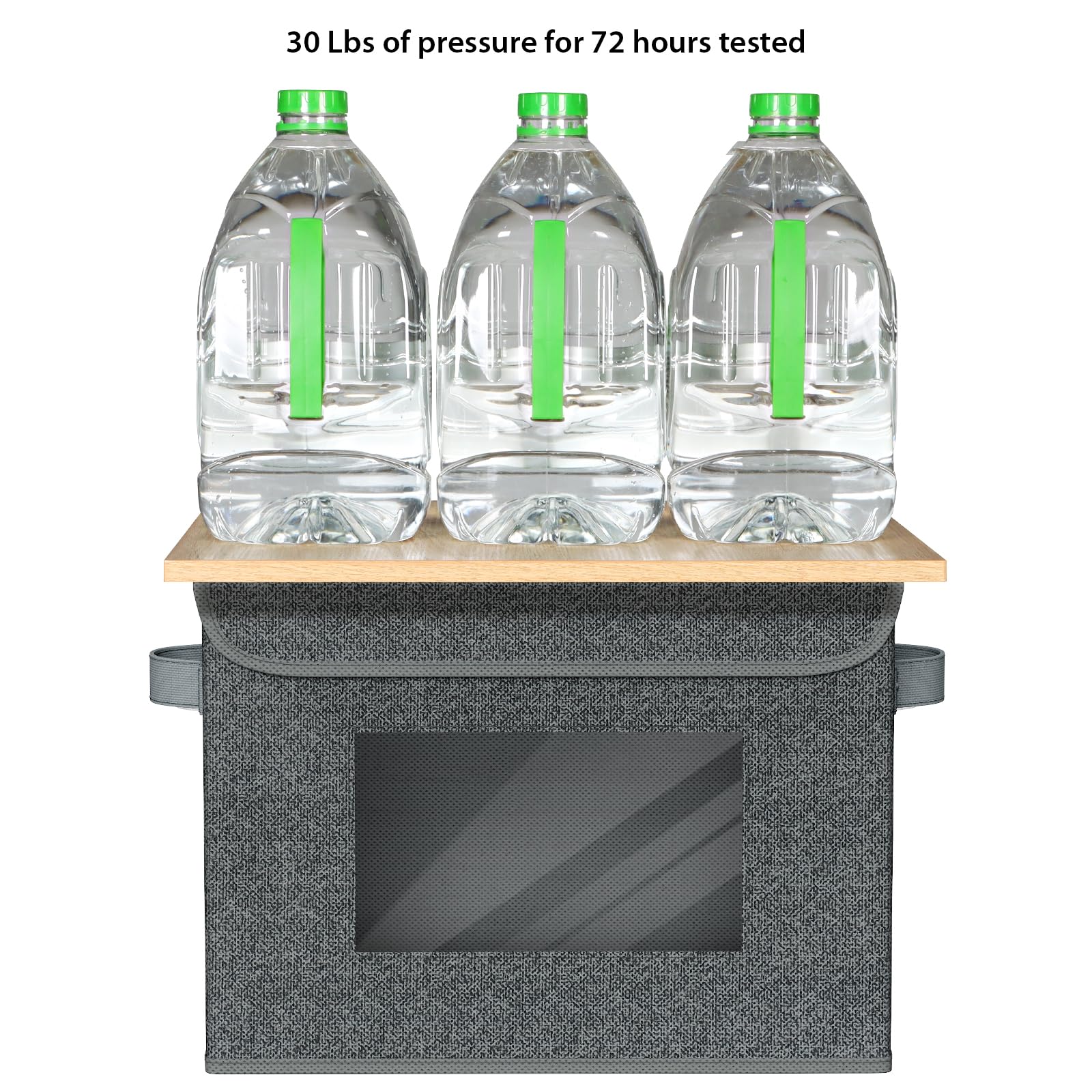 Univivi Fabric Foldable Storage Boxes with Lids [4-Pack] Large Stackable Storage Bins, Closet Organizers and Storage Cube Storag