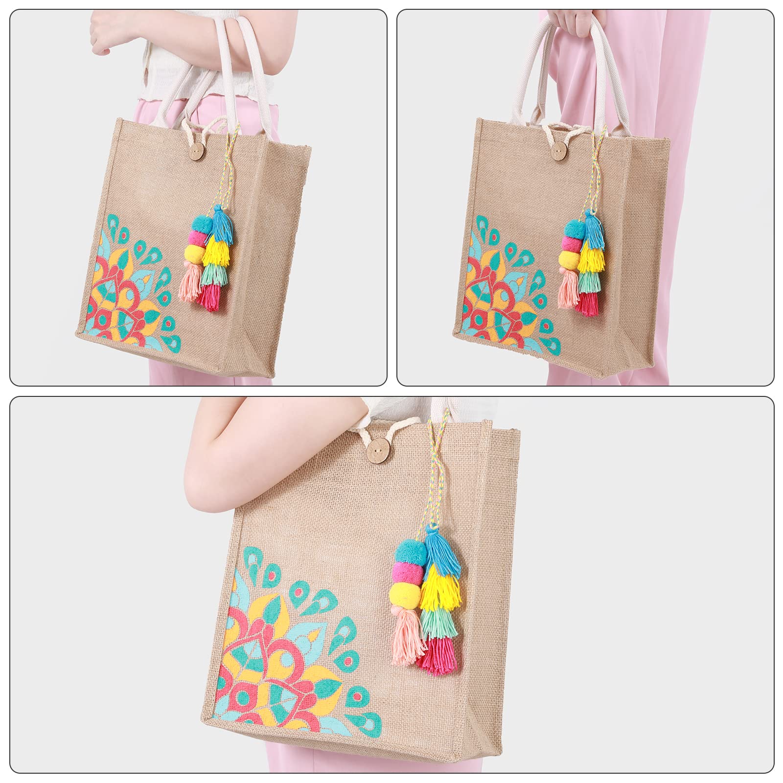 Itgowisa Small Tote Bag For Women, Waterproof Beach Bag, Straw Book Tote Bag, Cute Reusable Grocery Bag, Gifts Basket For Her, R