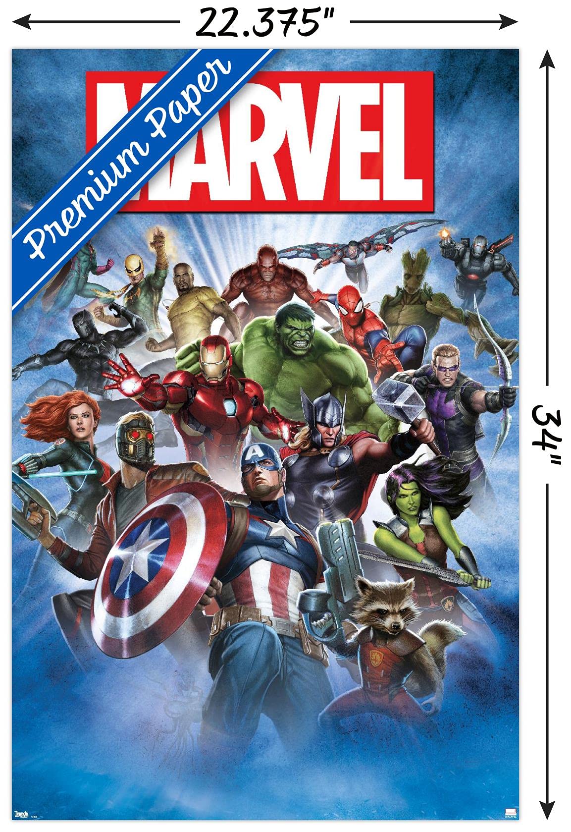 Trends International Marvel Comics - Group Shot Wall Poster, 22.375'' X 34'', Premium Unframed Version