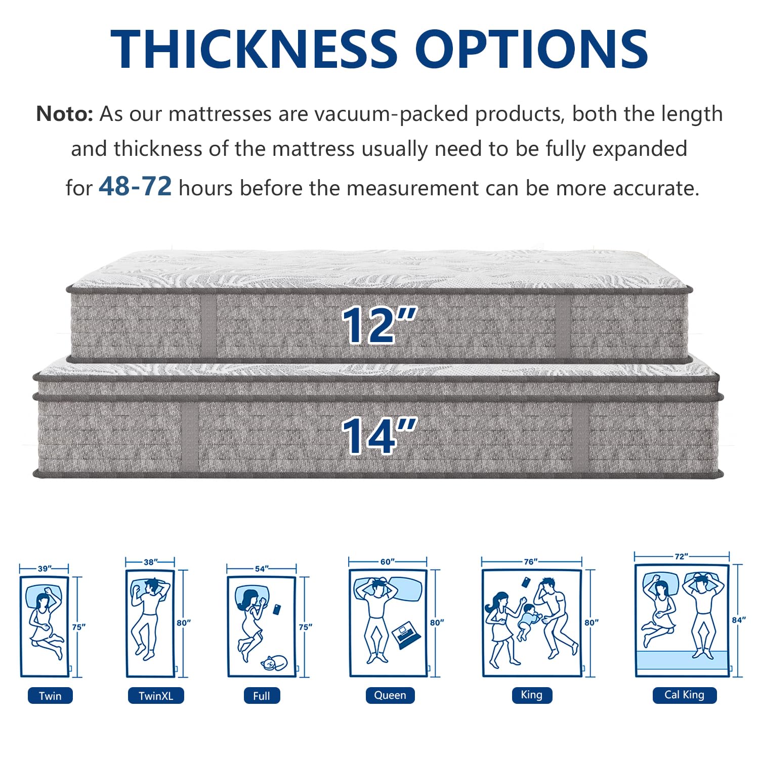 Twin Xl Mattress,12 Inch Superior Hybrid Xl Twin Mattress In A Box With Gel Memory Foam For Back & Lumbar Support,Individually P