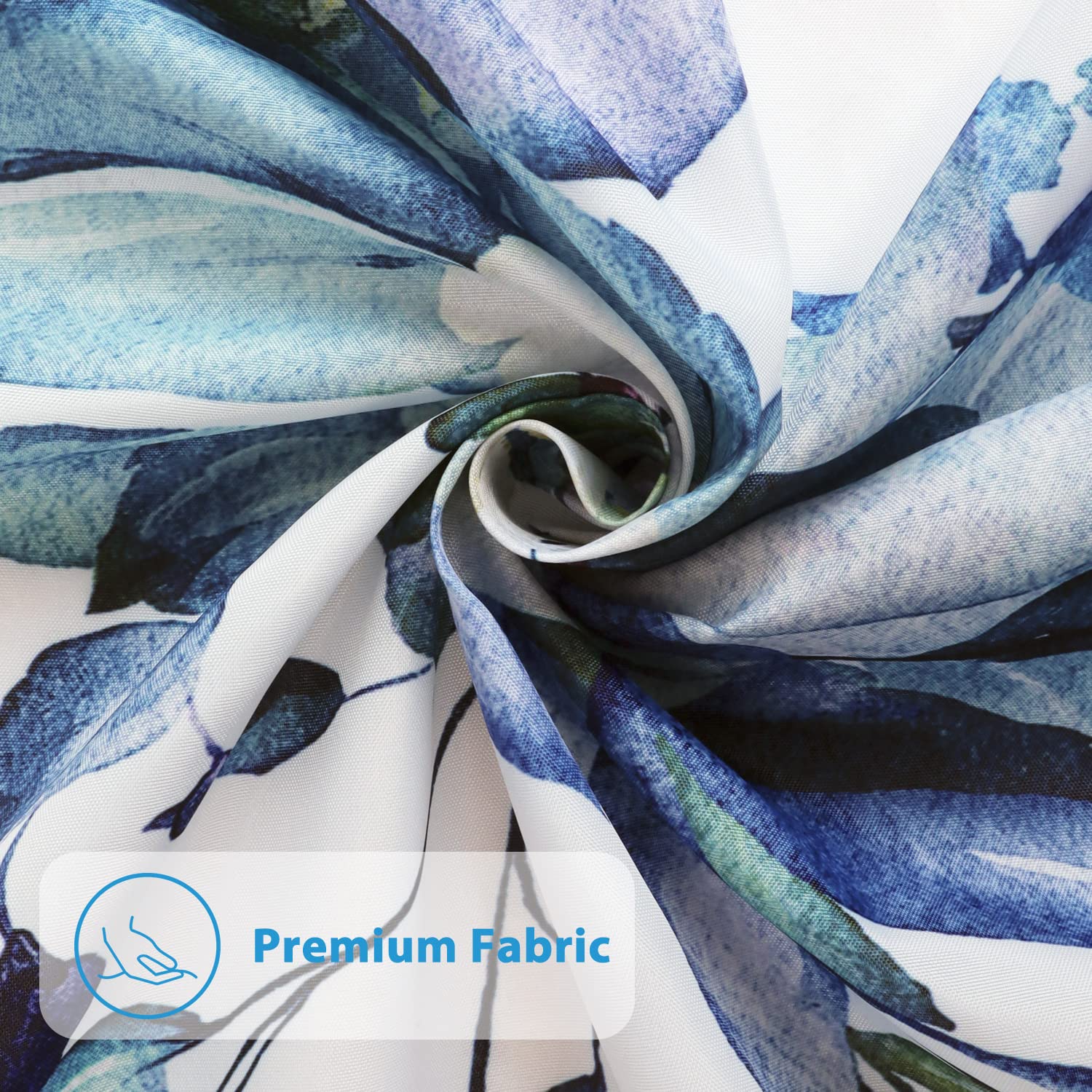 Nuseiis Blue Eucalyptus Shower Curtain Sets  Watercolor Plant Leaves Bathroom Shower Curtain  Waterproof Fabric Shower Curtain  72x72 Inch