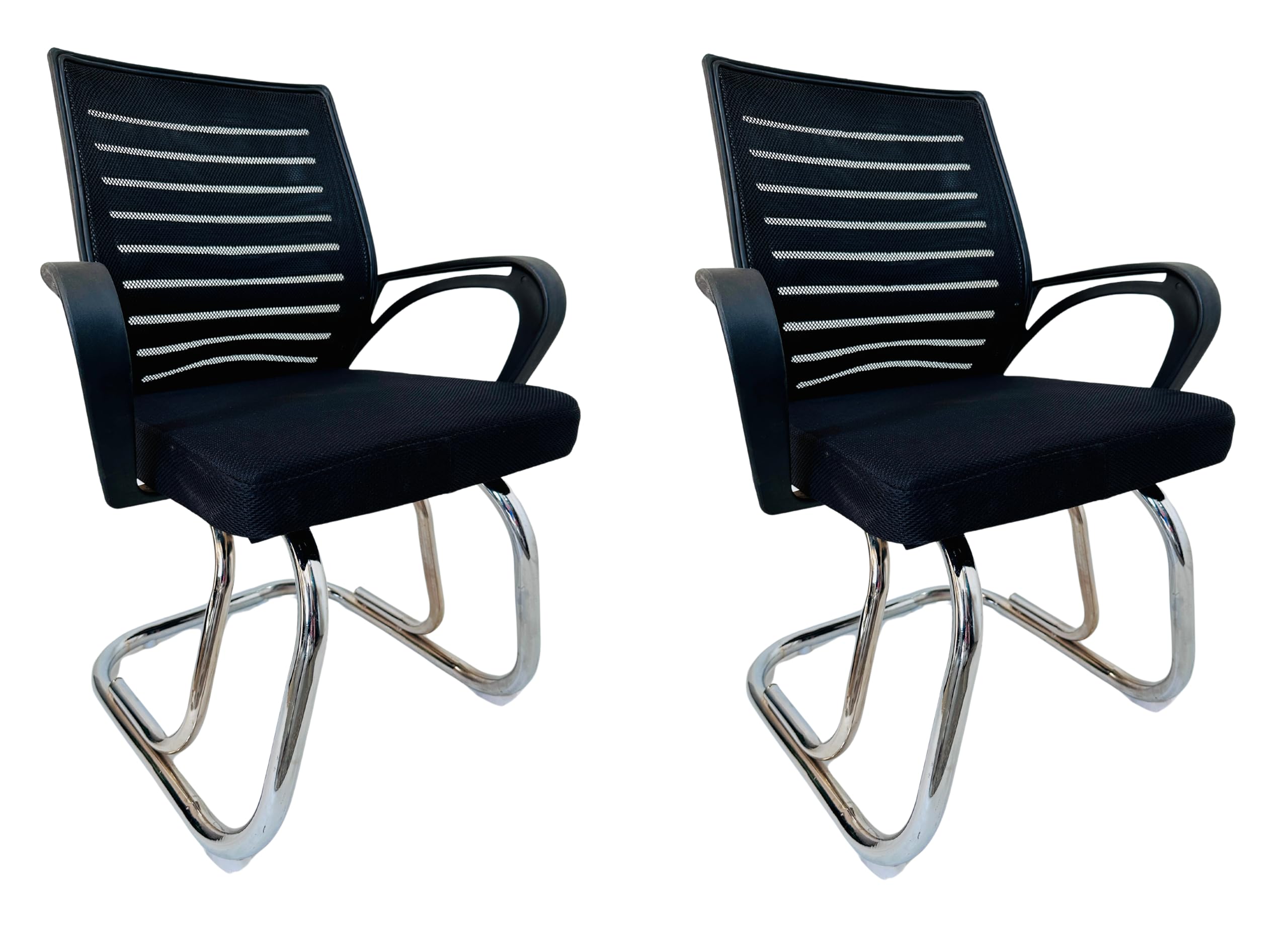Goyalson Chair Visitor Chair Mesh Back Chair Suitable For Reception Home Conference Room Study Computer Chair Cushioned Seat Hea