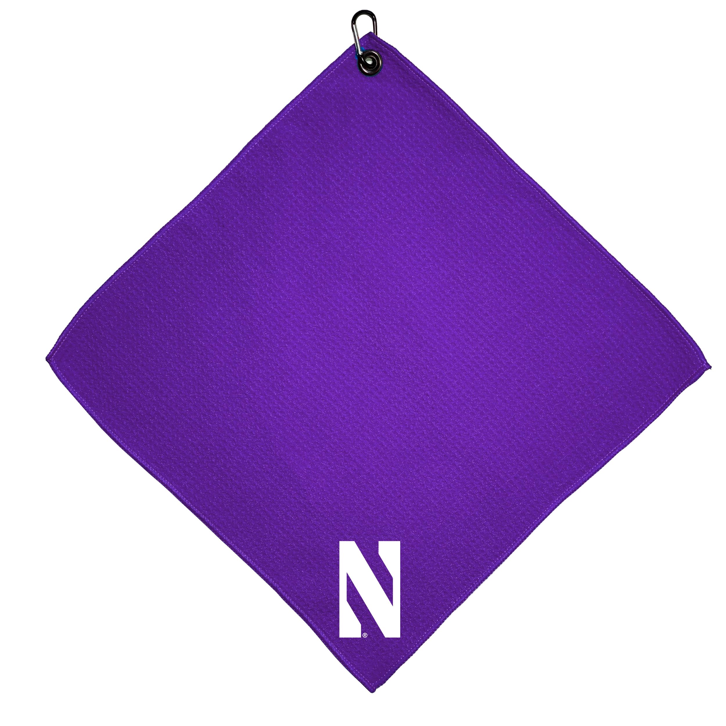 Team Golf NCAA Northwestern Wildcats Microfiber Golf Towel, 15x15 (Multicolor)