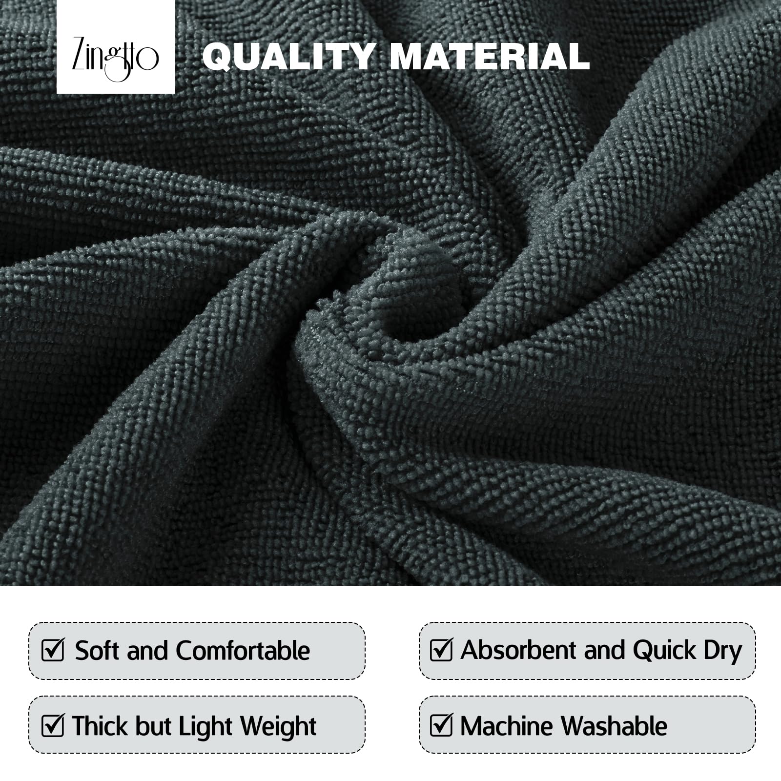 Zingtto Surf Poncho Changing Robe Extra Large Thick Towel Poncho For Men Women With Hood Pocket For Beach Swimming, 47''X37'', B
