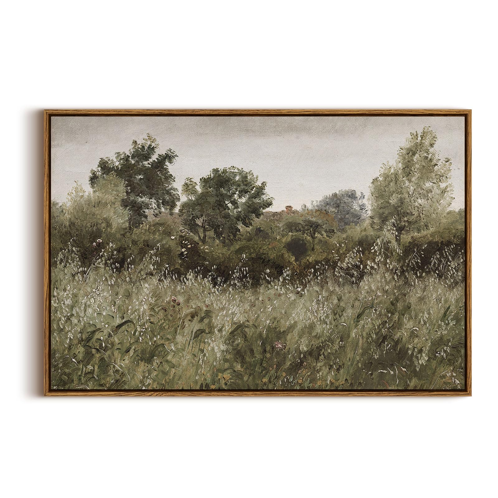 Insimsea Framed Canvas Wall Art Vintage Decor, Large Wall Art, Countryside Field Modern Farmhouse Decor, Wall Art Decor For Livi