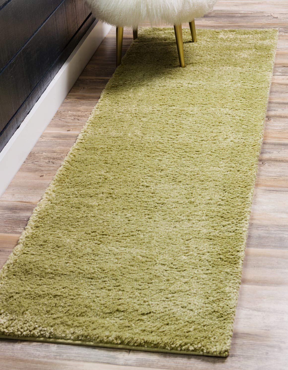 Unique Loom Solo Collection Area Rug - Calabasas (2 2 x 6 7 Runner, Light Green)