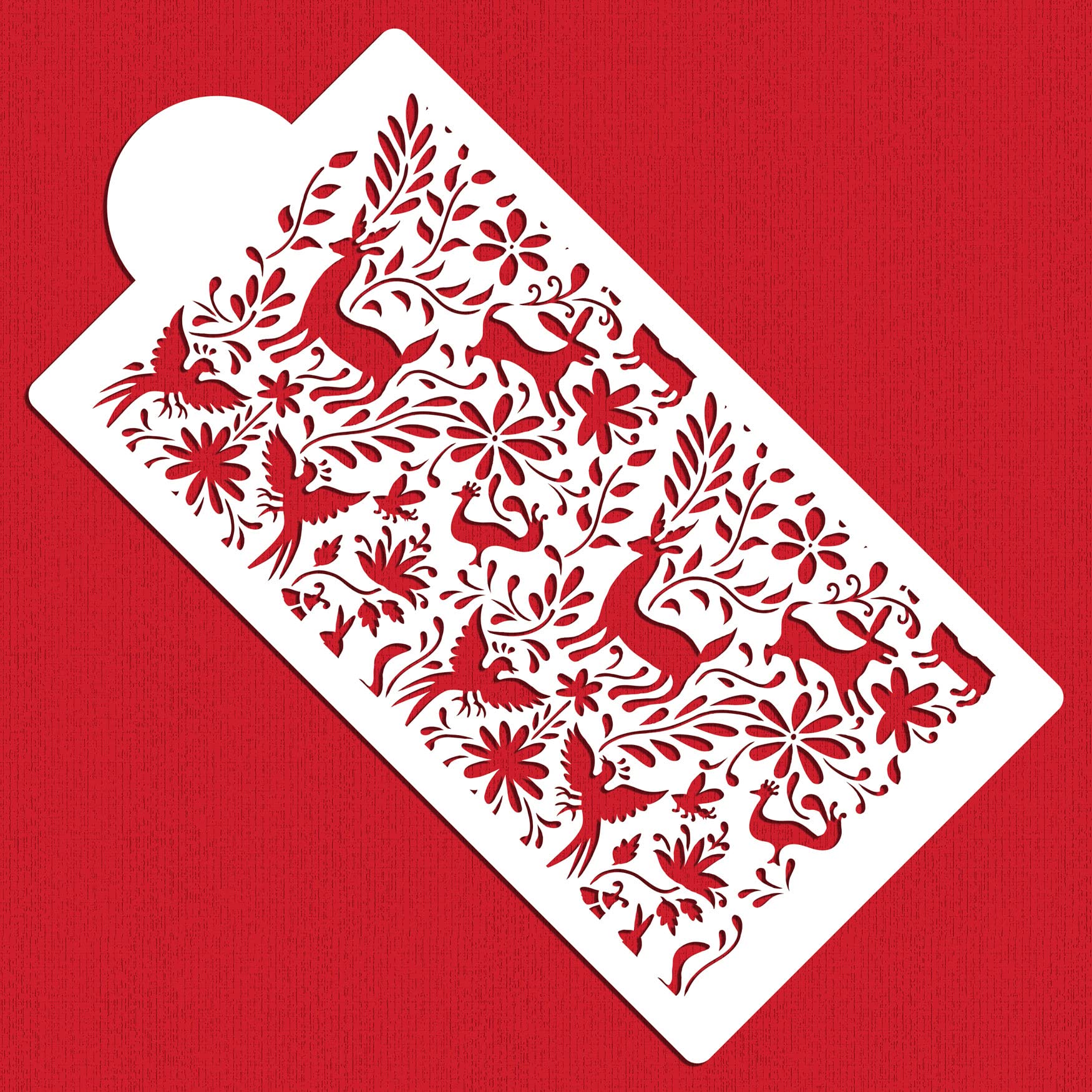 Otomi Animals All Over Cake Side Stencil Sku# C1069 By Designer Stencils
