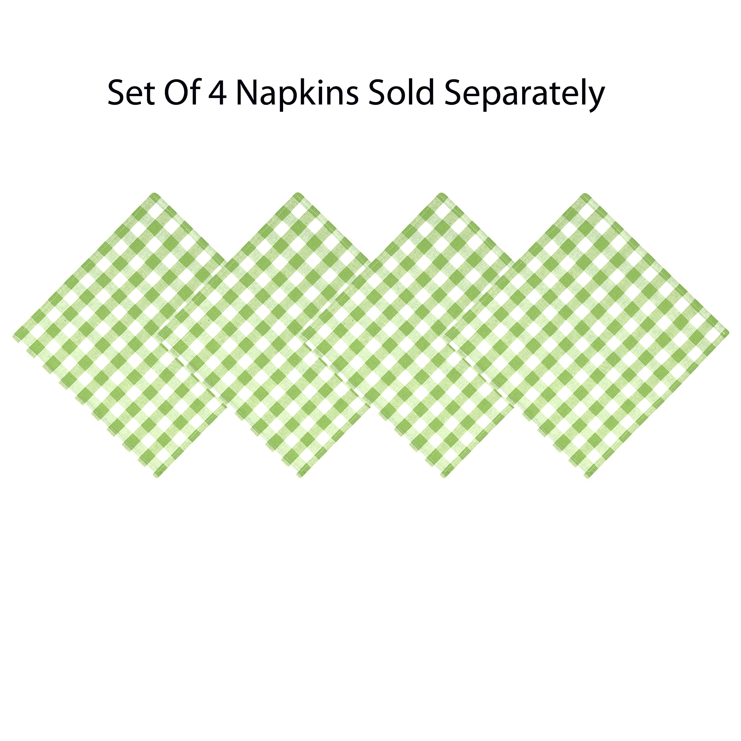 Home Bargains Plus Country Rustic Buffalo Plaid Cotton Fabric Napkins, Checkered Cottage Gingham Easy Care Napkins, Set Of 4 Nap