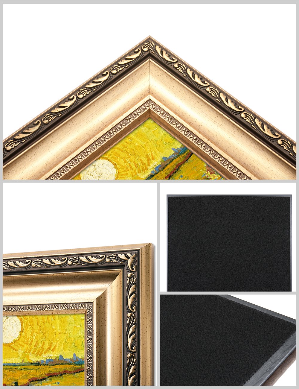 Decorarts - The Red Vineyards, Vincent Van Gogh Art Reproduction. Giclee Prints Match With Golden Framed For Wall Decor. Picture