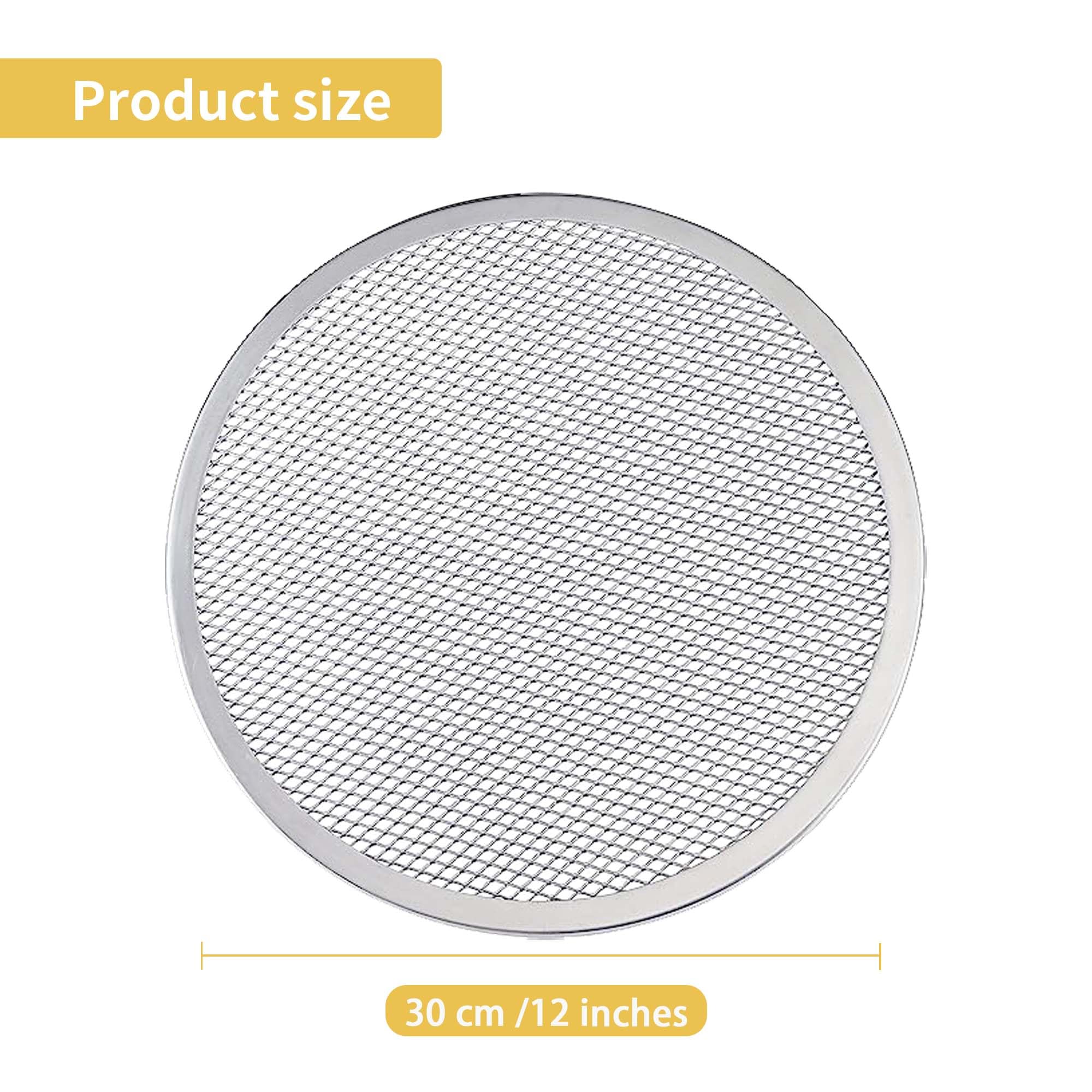 Yeuikerr 2 Pack 12 Inch Pizza Screen Non-Stick Bakeware Baking Screen, Aluminum Pizza Pan With Holes Pizza Mesh, Seamless