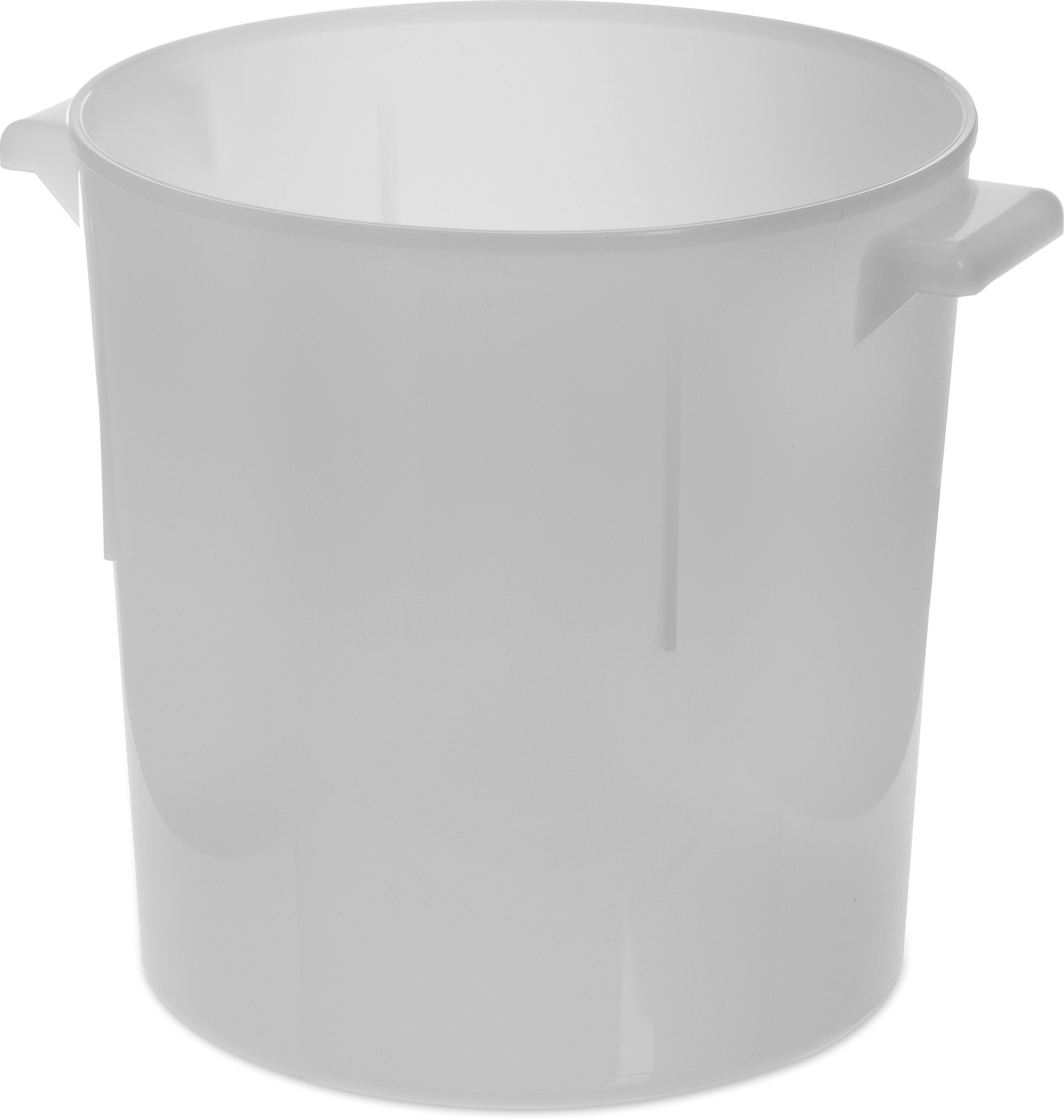 Carlisle Foodservice Products Bain Marie Round Food Storage Container For Kitchens, Restaurants, Catering, Plastic, 6 Quarts, Wh