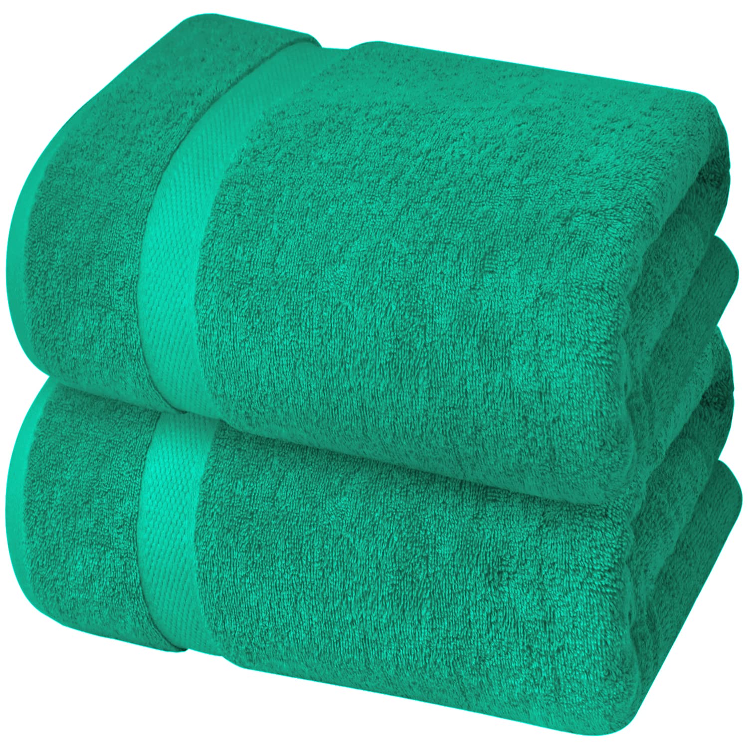 Infinitee Xclusives Premium Green Bath Sheets Towels For Adults - 2 Pack Extra Large Bath Towels 35X70-100% Soft Cotton, Absorbe