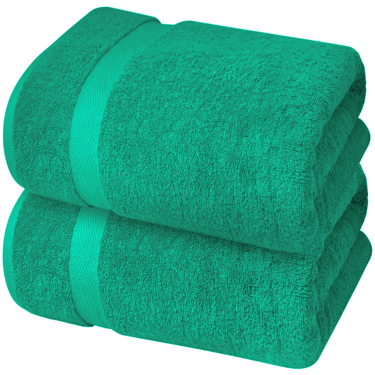 Infinitee Xclusives Premium Green Bath Sheets Towels For Adults - 2 Pack Extra Large Bath Towels 35X70-100% Soft Cotton, Absorbe
