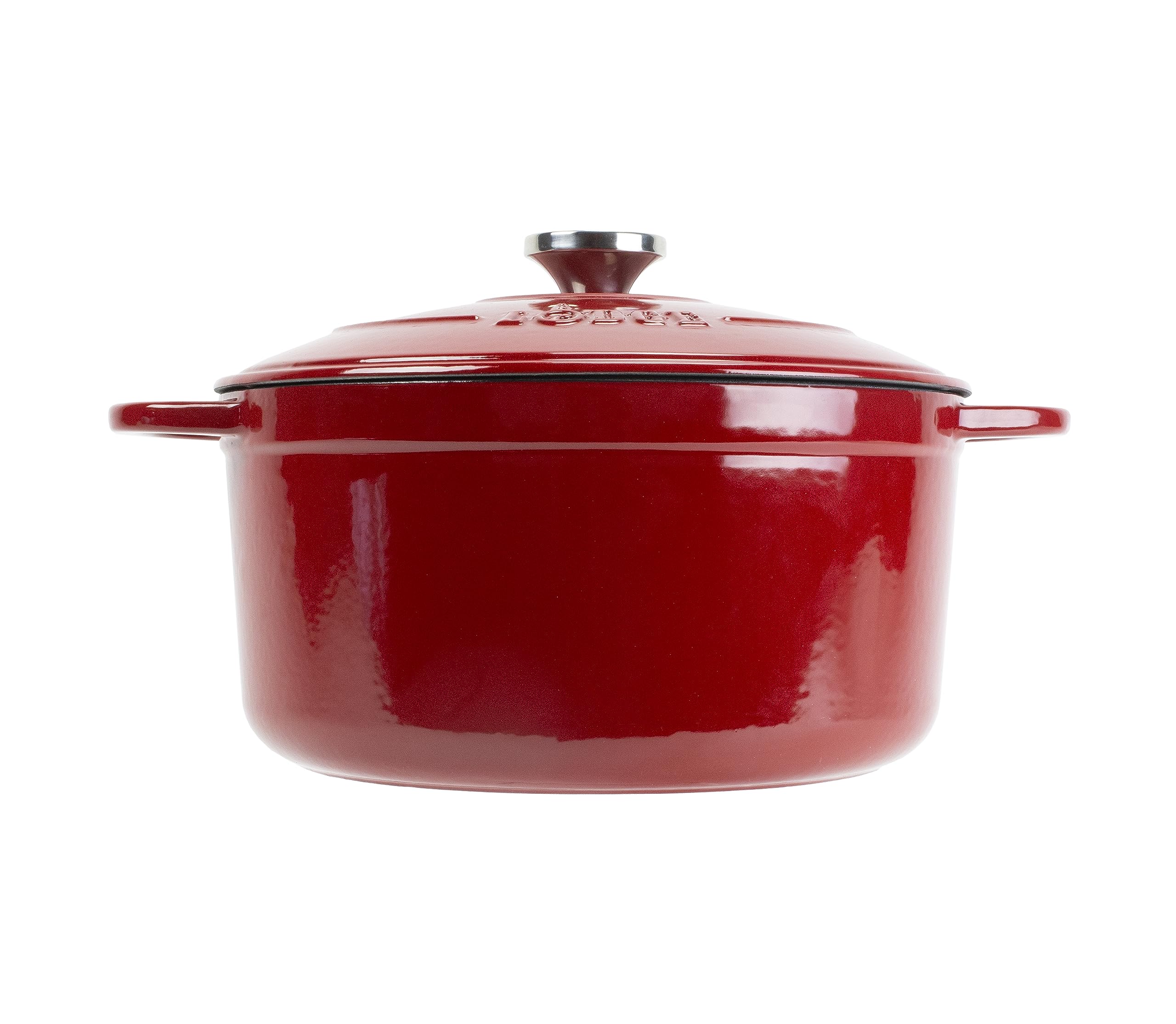 Lodge 6.5 Quart Enameled Cast Iron Dutch Oven With Lid - Dual Handles - Oven Safe Up To 500 F Or On Stovetop - Use To Marinate, 