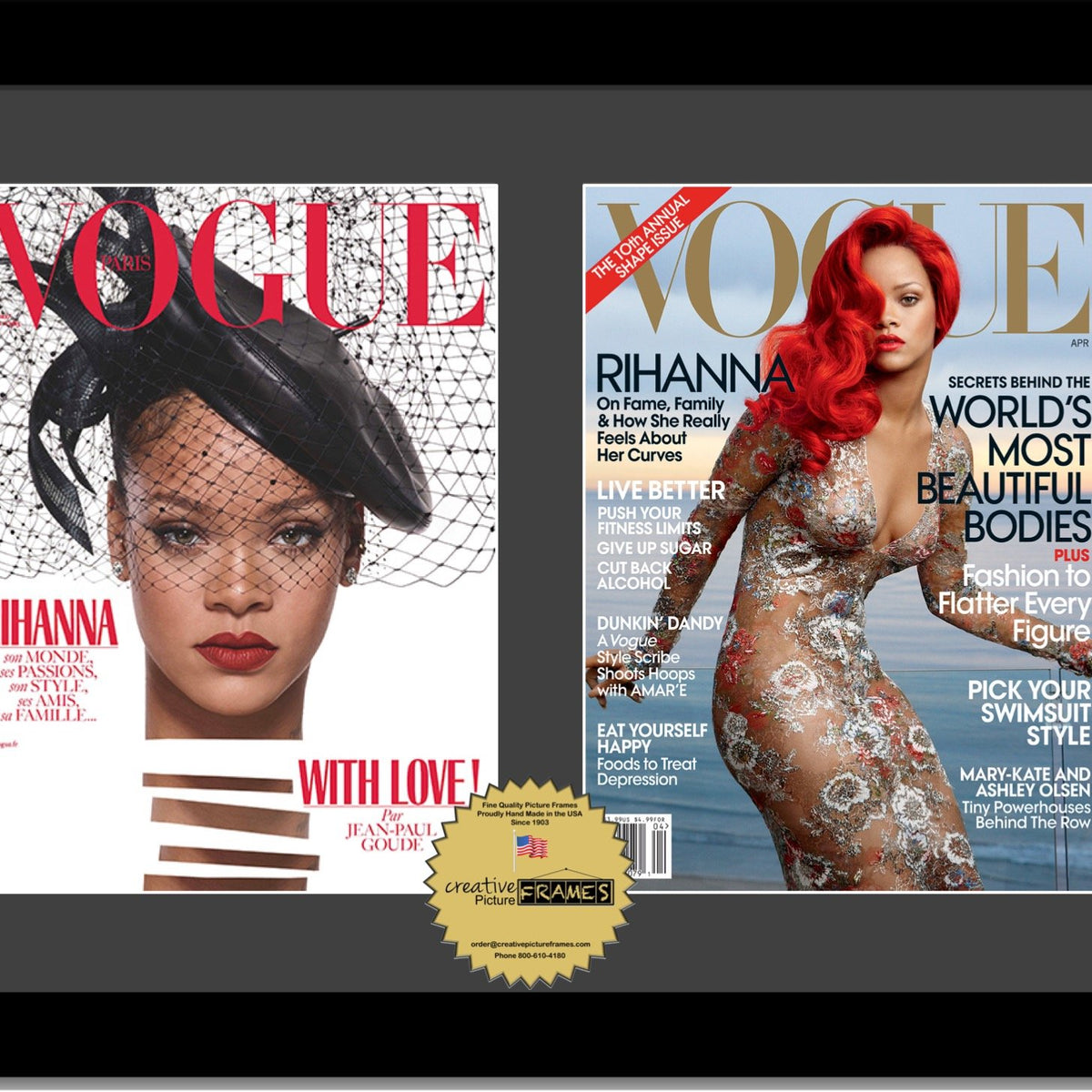 Creativepf [1420Bk-B] Double Magazine Frame Holds Magazines Measuring ...