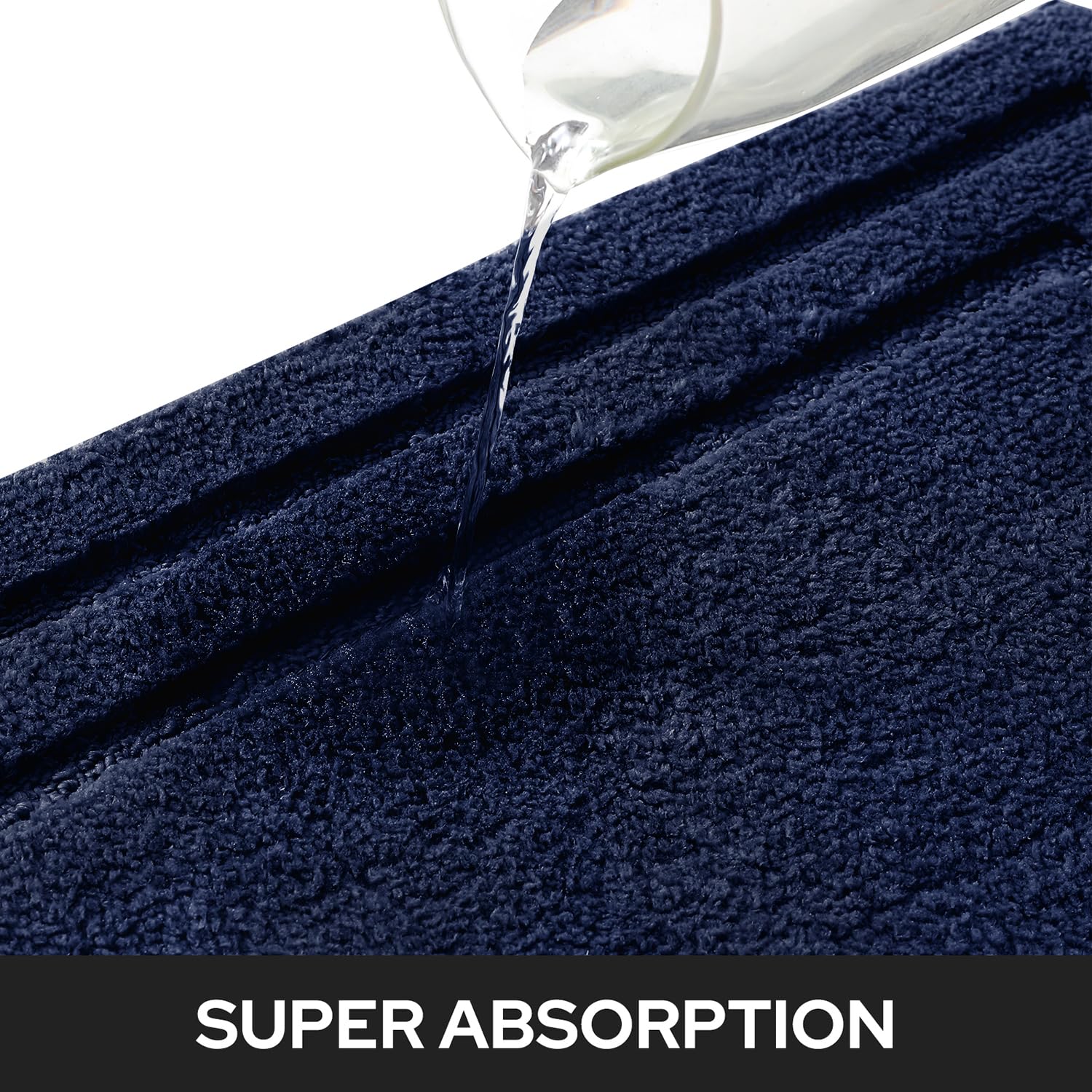 Homeideas Bathroom Rugs Sets 2 Piece, Super Soft And Absorbent Non Slip Microfiber Machine Washable Bath Mat Set (20'' X 32'' +