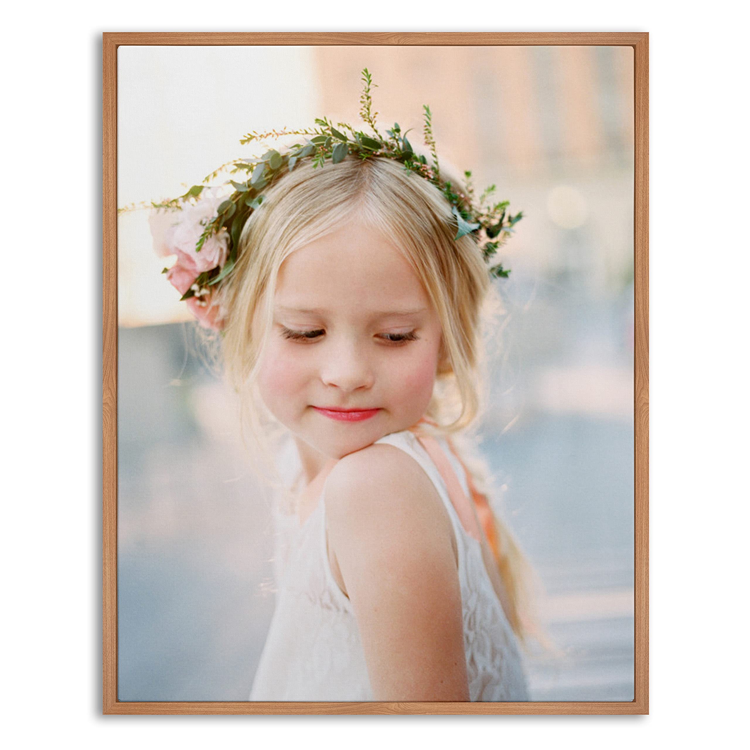 Texas Art Floater Frame for Finished Canvas 1.25 inch Depth Custom Kit Stretched Picture Oil Paintings Artwork Floating Wall Decor Light Brown TA.WK01-3-2020 20 inch