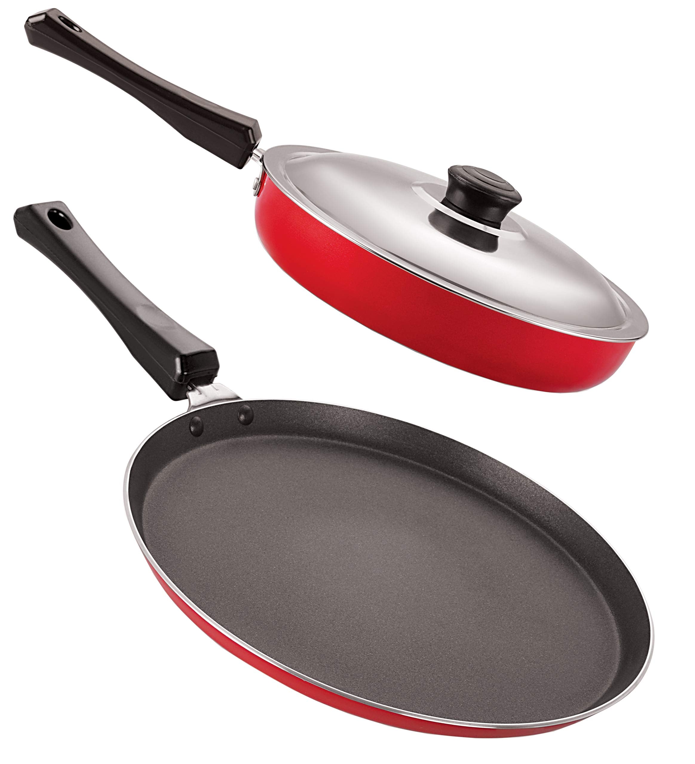 Nirlon NonStick Aluminium Multicolor Cookware Essential Combo Set