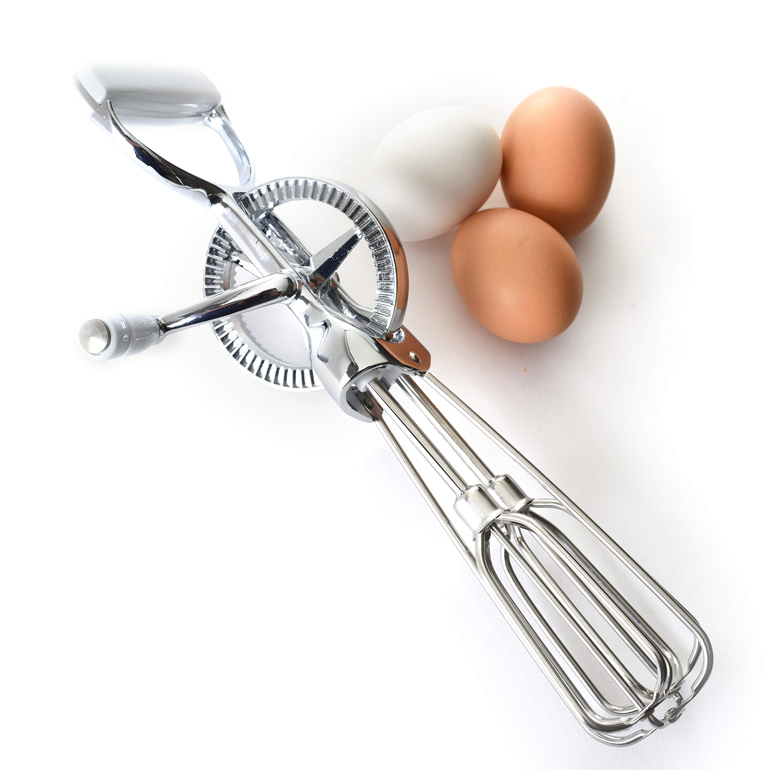 Norpro Egg Beater Classic Hand Crank Style 18/10 Stainless Steel Mixer 12 Inches