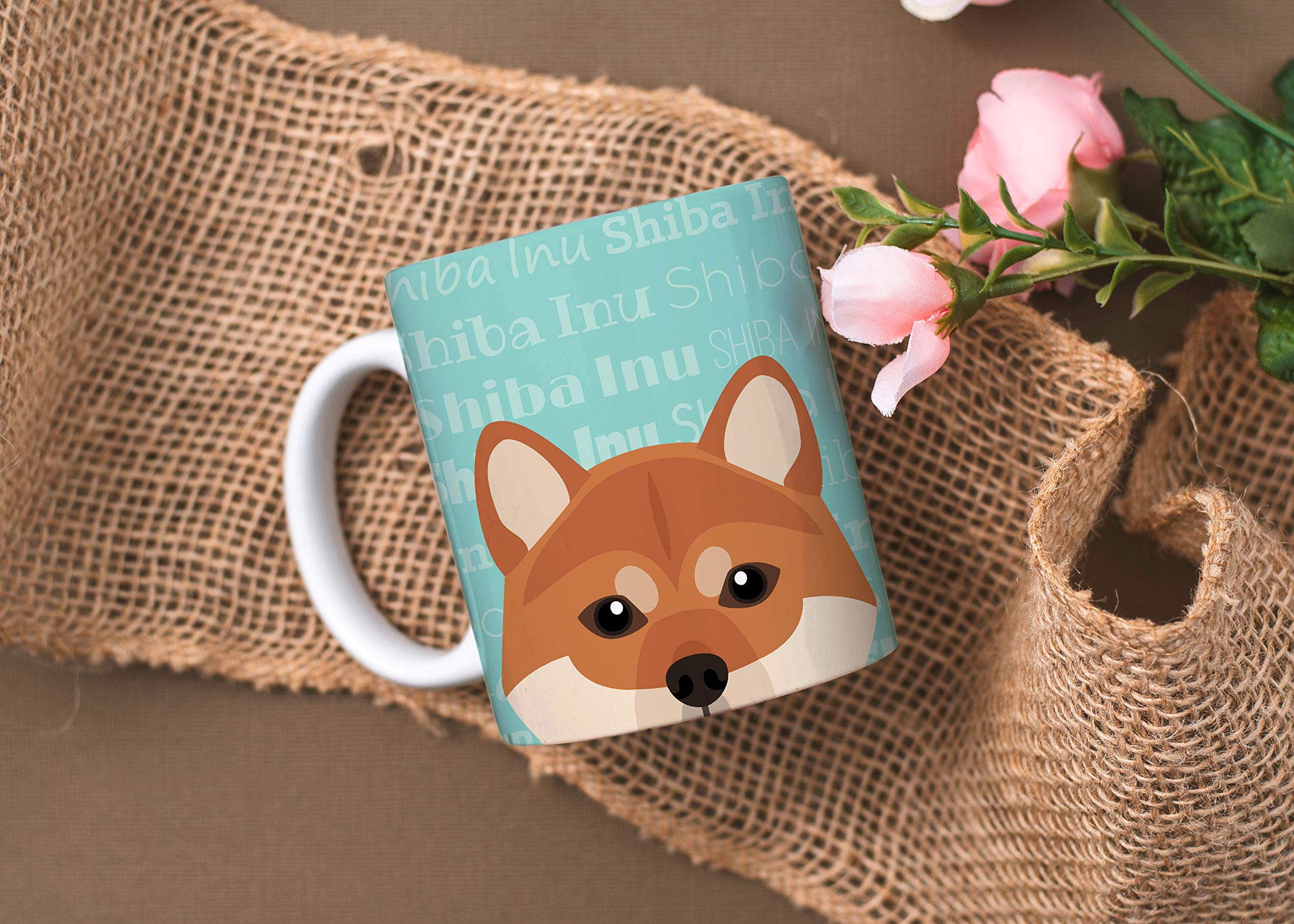 Adorable Dog Breed Design 11Oz Ceramic Coffee Mug (Shiba Inu)