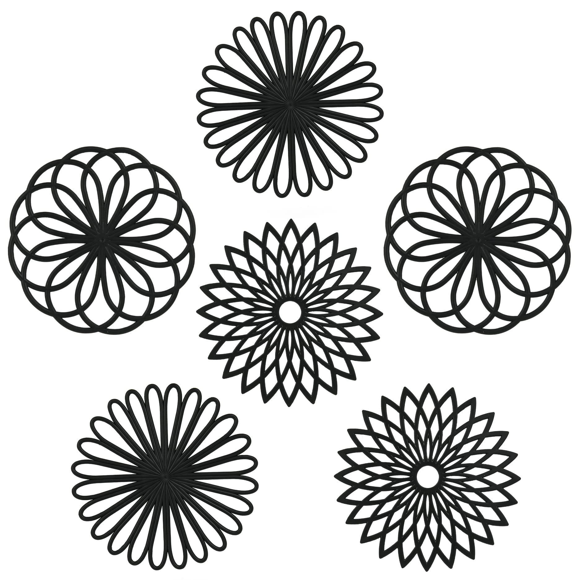 Kalsreui Trivets For Hot Dishes, Silicone Trivet Hot Pads For Kitchen Counter, Intricately Carved Silicone Trivets For Hot Pots