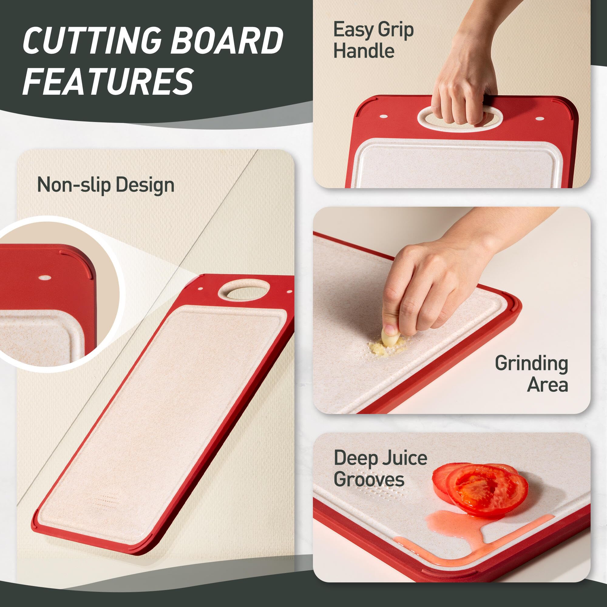 2 in 1 Stainless Steel Cutting Board with Handle 2 Packs Grandma Christmas Xmas Birthday Mother Gifts Ideas Grandmother Gigi Gra