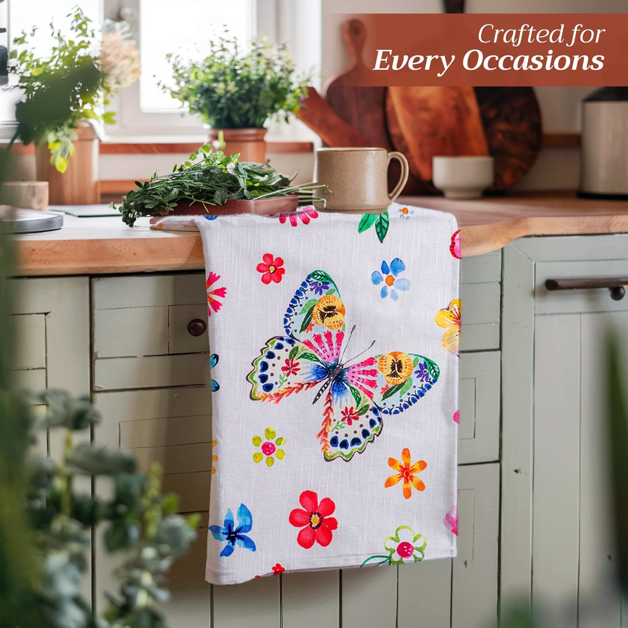 Maison D Hermine Dishcloth Set Of 3, 100% Cotton Kitchen Towel For Gifts, Dining, Kitchen, Party, Wedding, Restaurant & Camping,