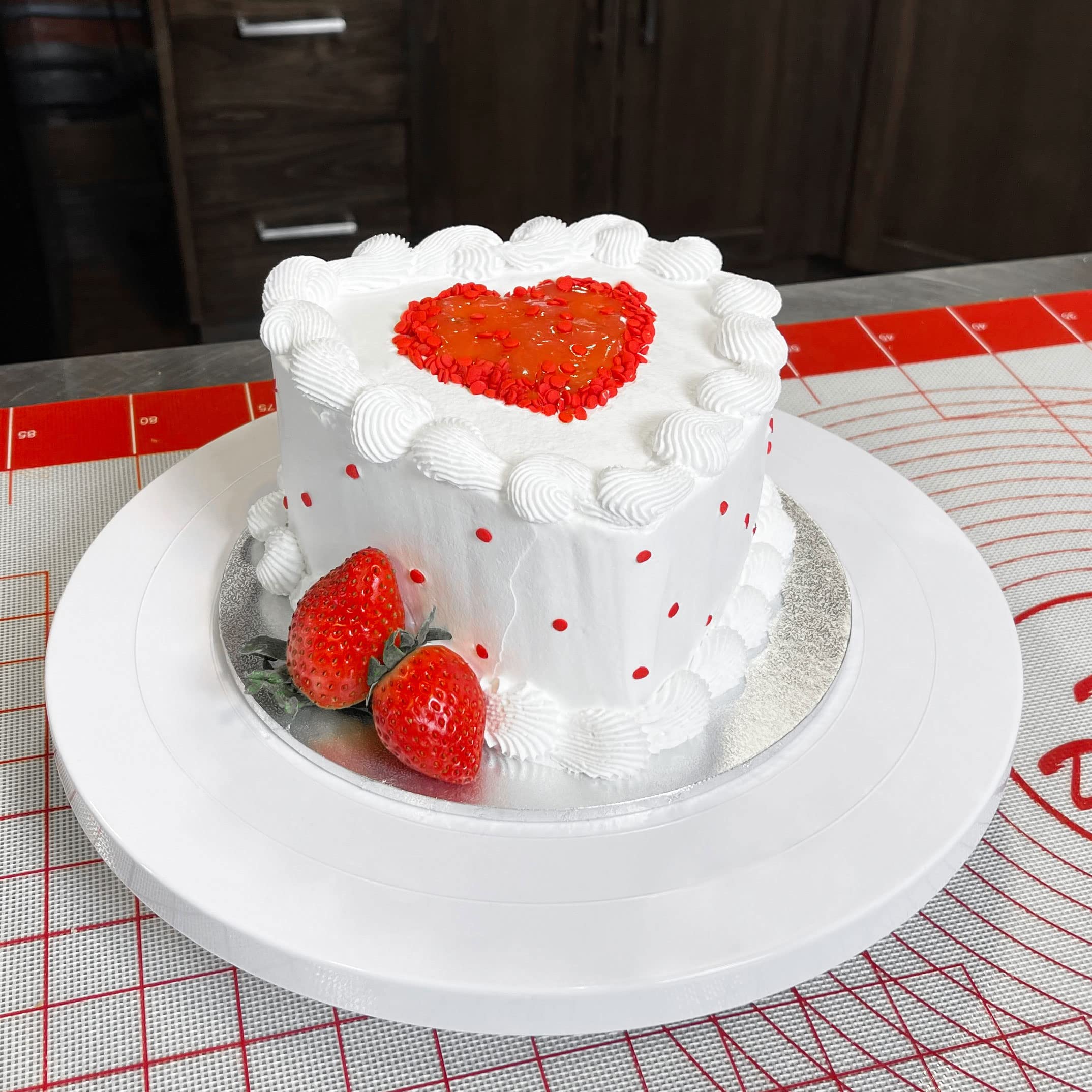 Fat Daddio'S Pht-83 Anodized Aluminum Heart Cake Pan, 8 X 3 Inch