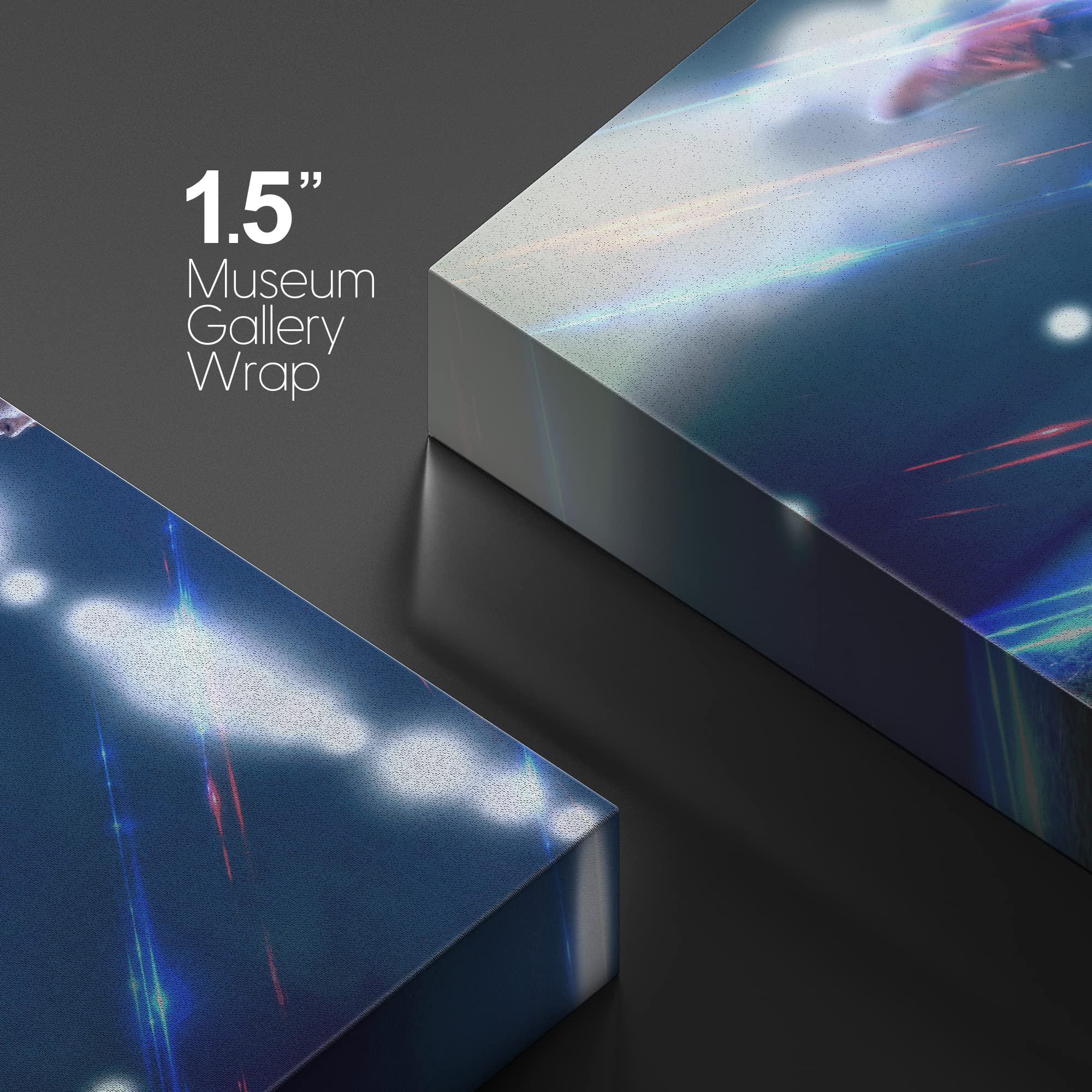 Wall26 Canvas Print Wall Art Neon Light Stadium Soccer Player Kicking Ball Athletes Sports & Fitness Photography Realism Decorat