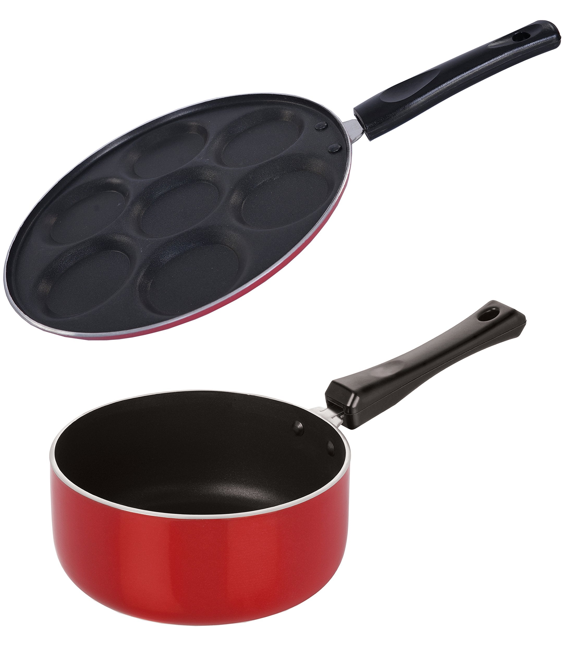 Nirlon NonStick Dishwasher Safe Sauce Pan And Uttapam Tawa Combo Cookware Set, 2.6Mm_Sp(M)_Up(7)