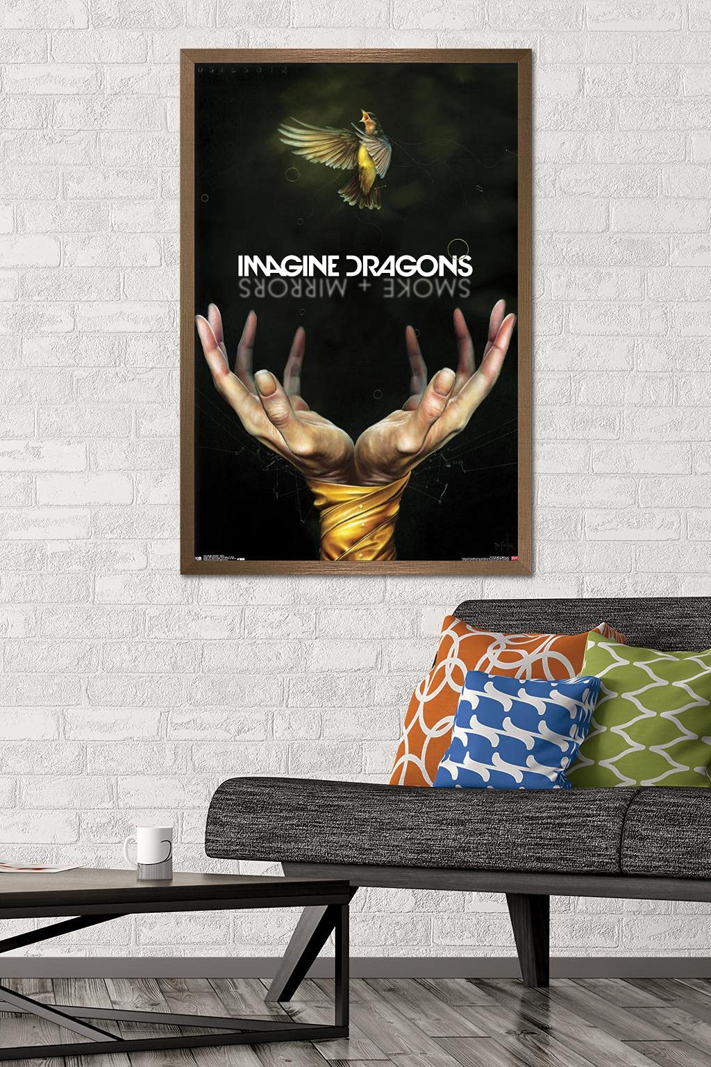 Trends International Imagine Dragons - Smoke Wall Poster, 22.375'' X 34'', Bronze Framed Version