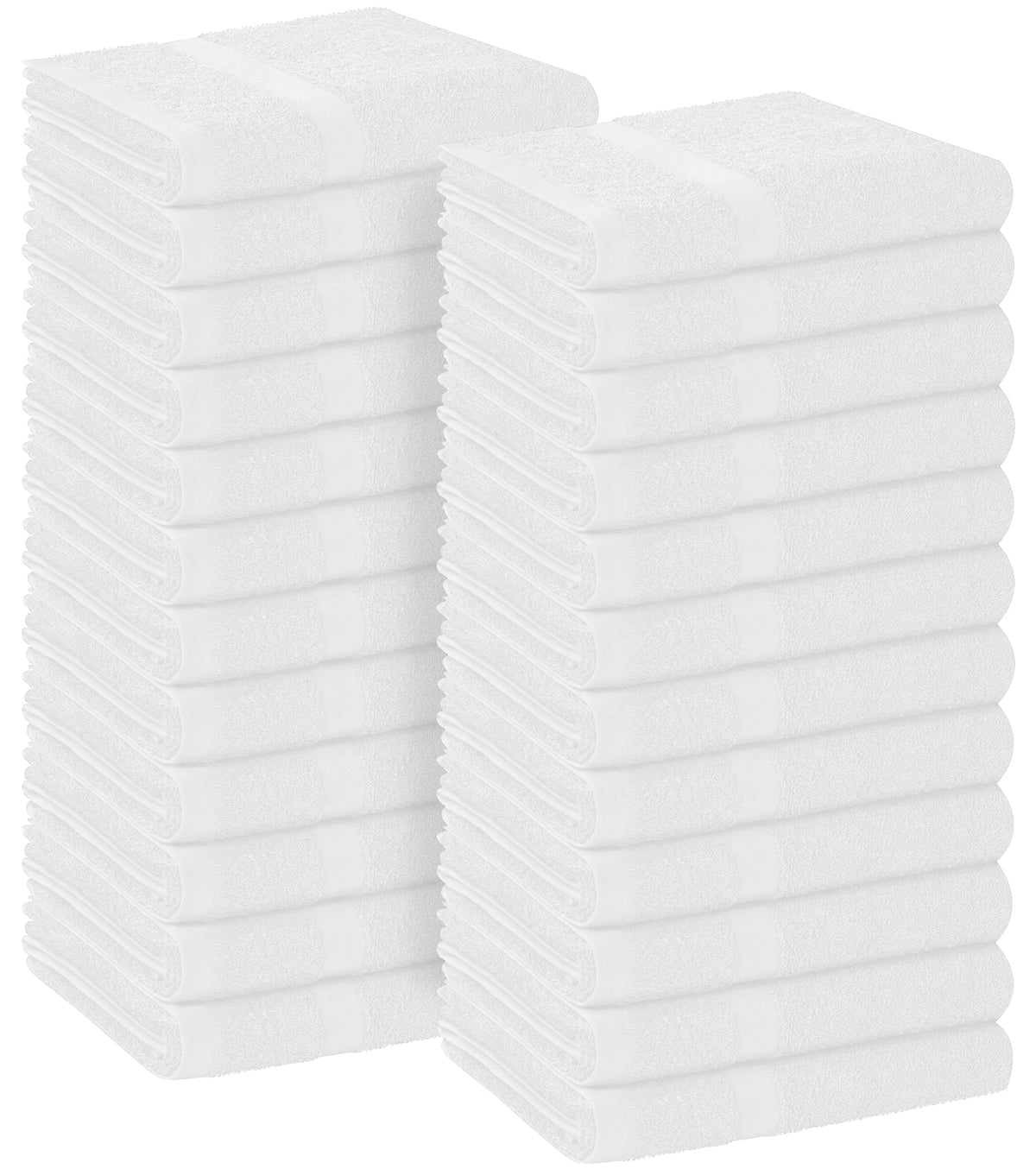 Avalon Salon Towels - 24 Pack White Hand Towels 100% Cotton Spa Towels - 16x27 inches Highly Absorbable Facial Towels Gym Towels