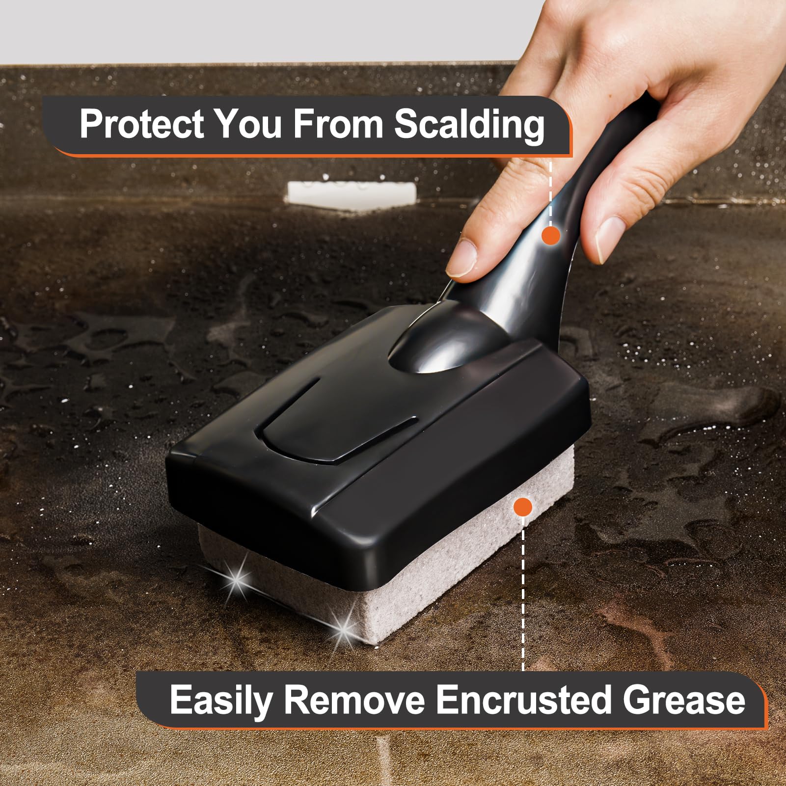 Shinestar Griddle Cleaning Kit For Blackstone, Equipped With Scouring Pads, Cleaning Brick And Scraper, Deep Cleaning & Stain Re