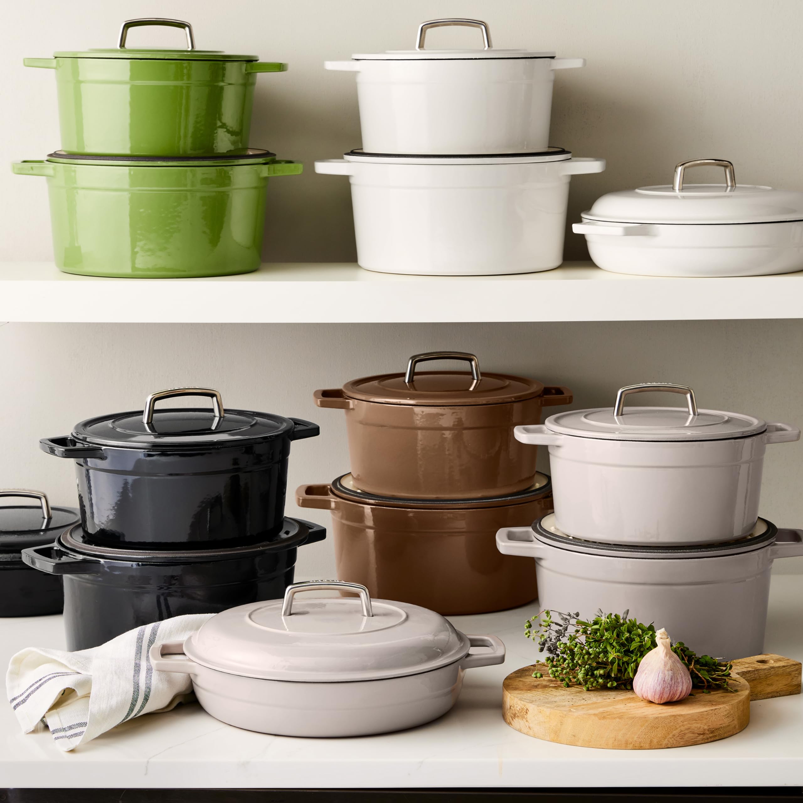 Martha By Martha Stewart 5 Qt Enameled Cast Iron Dutch Oven W/Lid - Bay Leaf