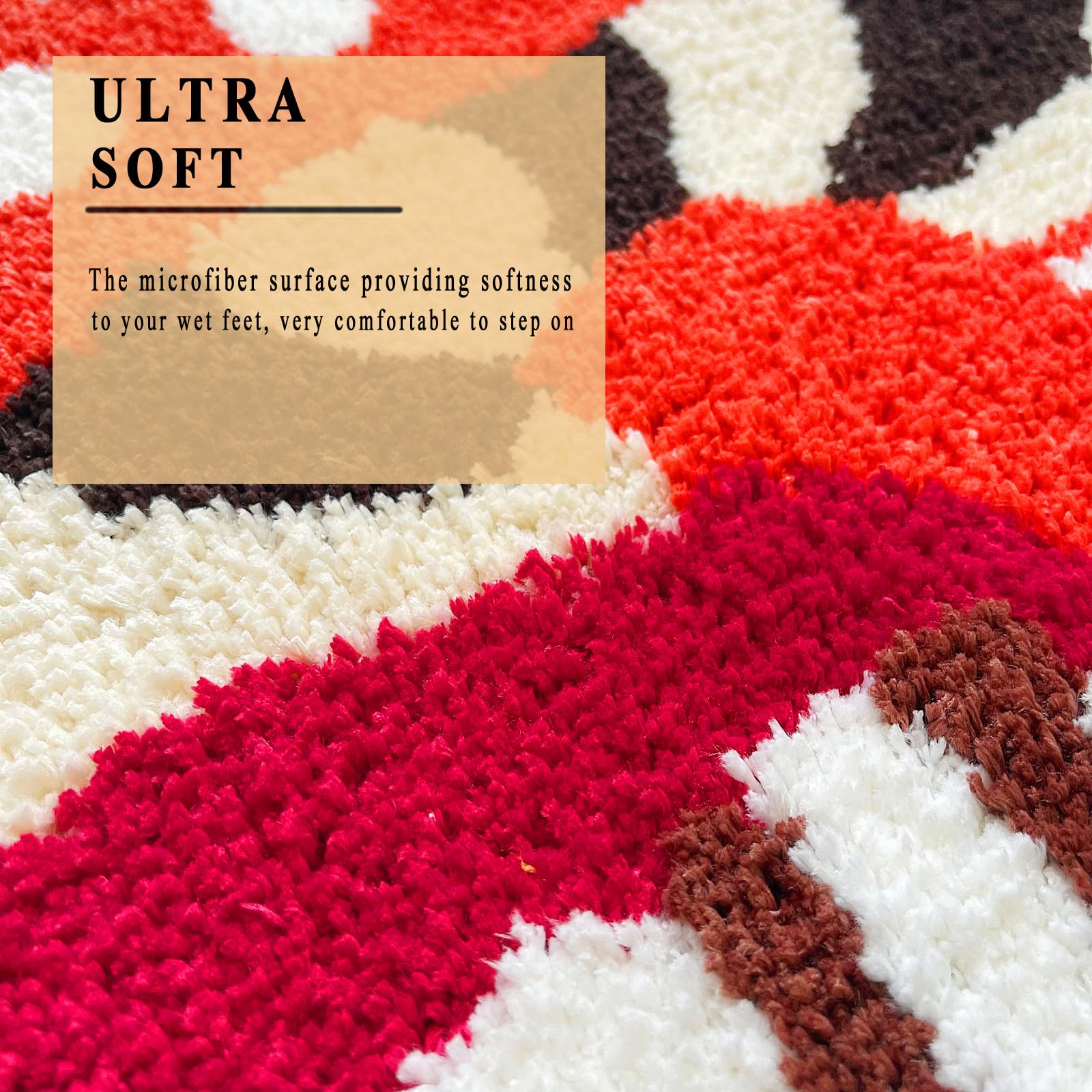 Ukeler Kids Rugs Funny Cute Mushrooms Bath Mat Cartoon Rug For Kids Bedroom Non Slip Accent Shag Rug Ultra Soft Washable Bath Ru