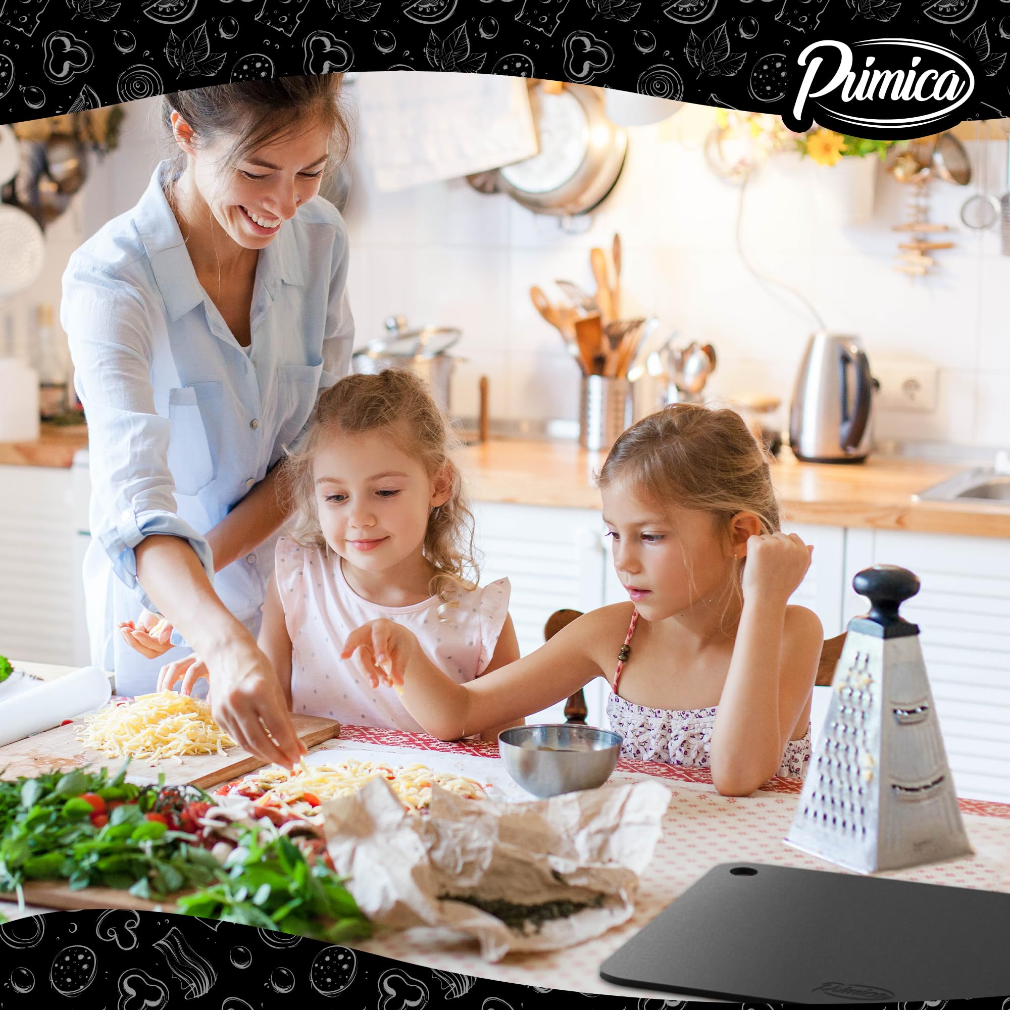 Primica Pizza Steel For Oven - Durable Steel As Alternative To Pizza Stone - High Quality Steel For Bbq Grill And Bakings (16''