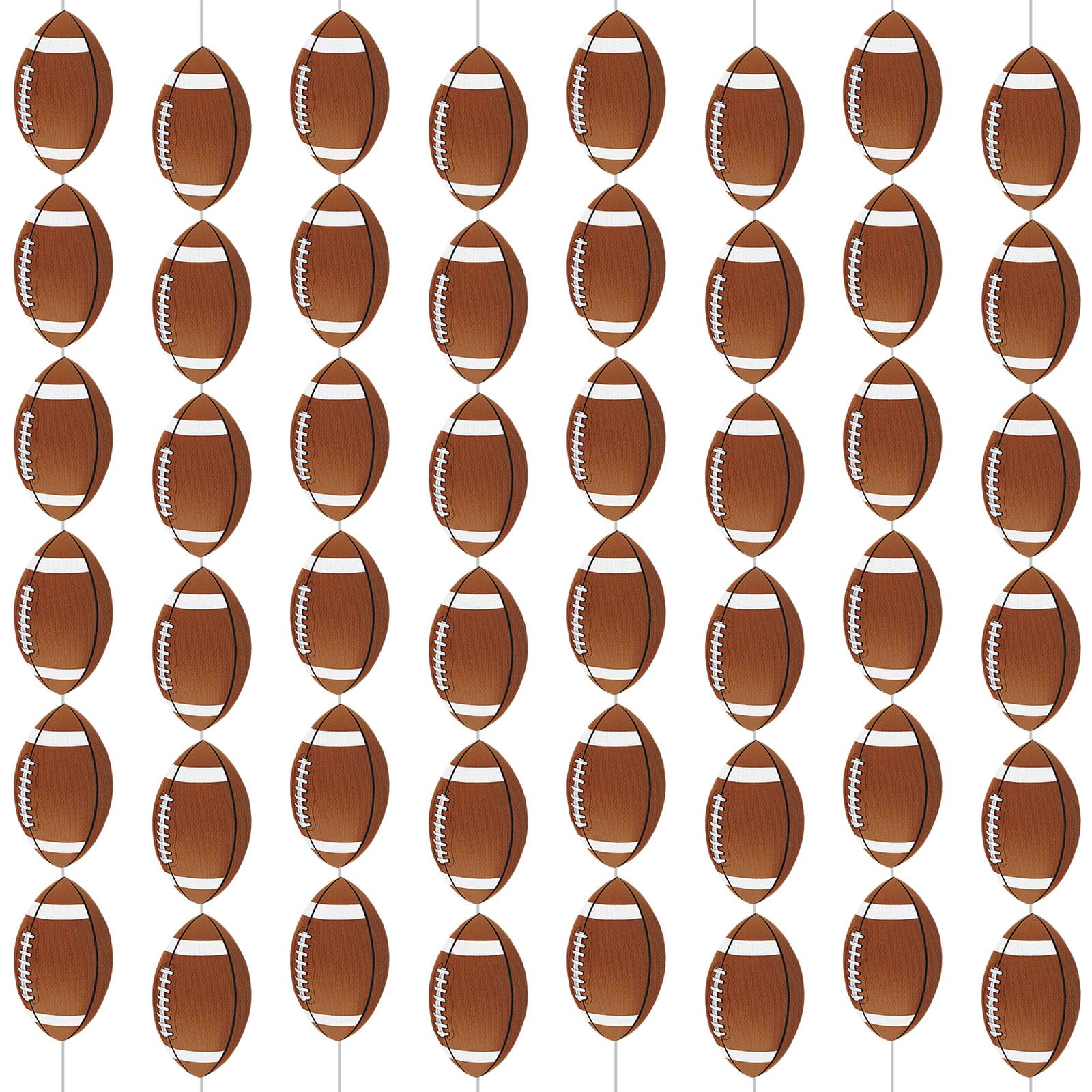VitalCozy 24 Packs Football Party Decorations Football Banner Paper Garlands Rugby Ball Hanging Garland Banners Fall Paper Cutou