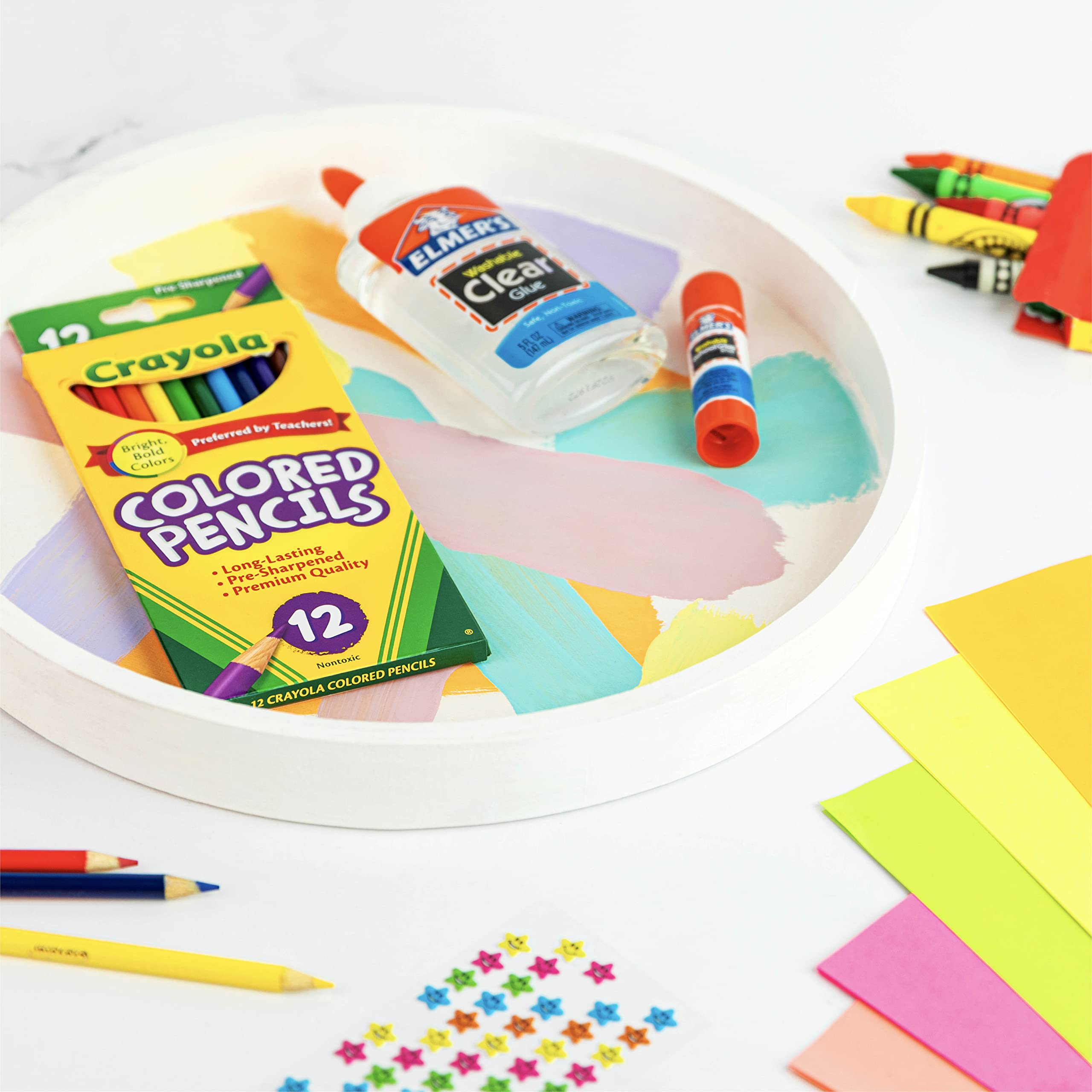 Wooden Round Trays For Serving - Five Piece Nested Breakfast Tray - Wood Crafts Trays For Organizing | Bathroom Tray - Food Tray