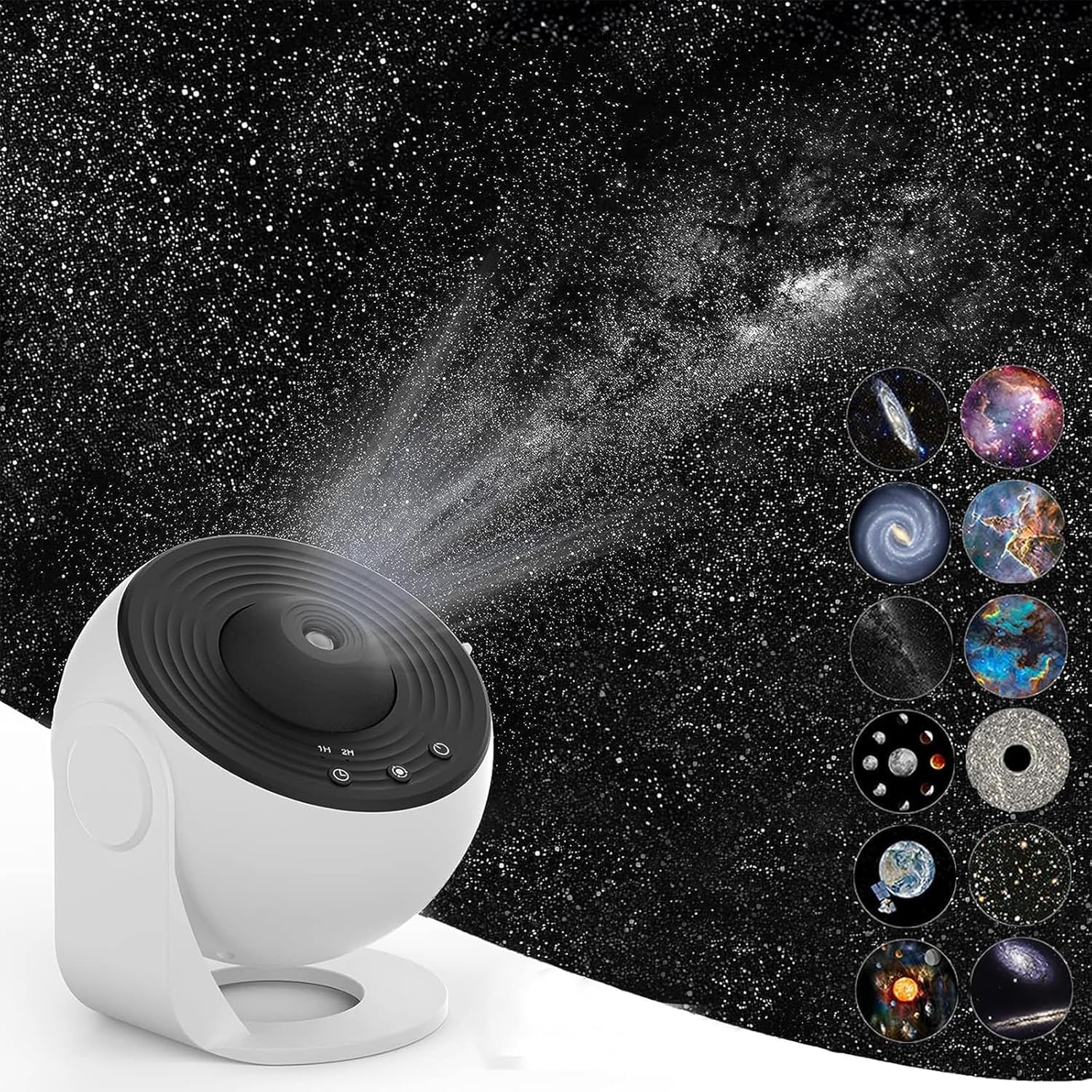 Yokgrass Planetarium Projector, Star Projector Galaxy Light, Night Light With 12 Replacement Discs, Large Projection Area, Hd Im